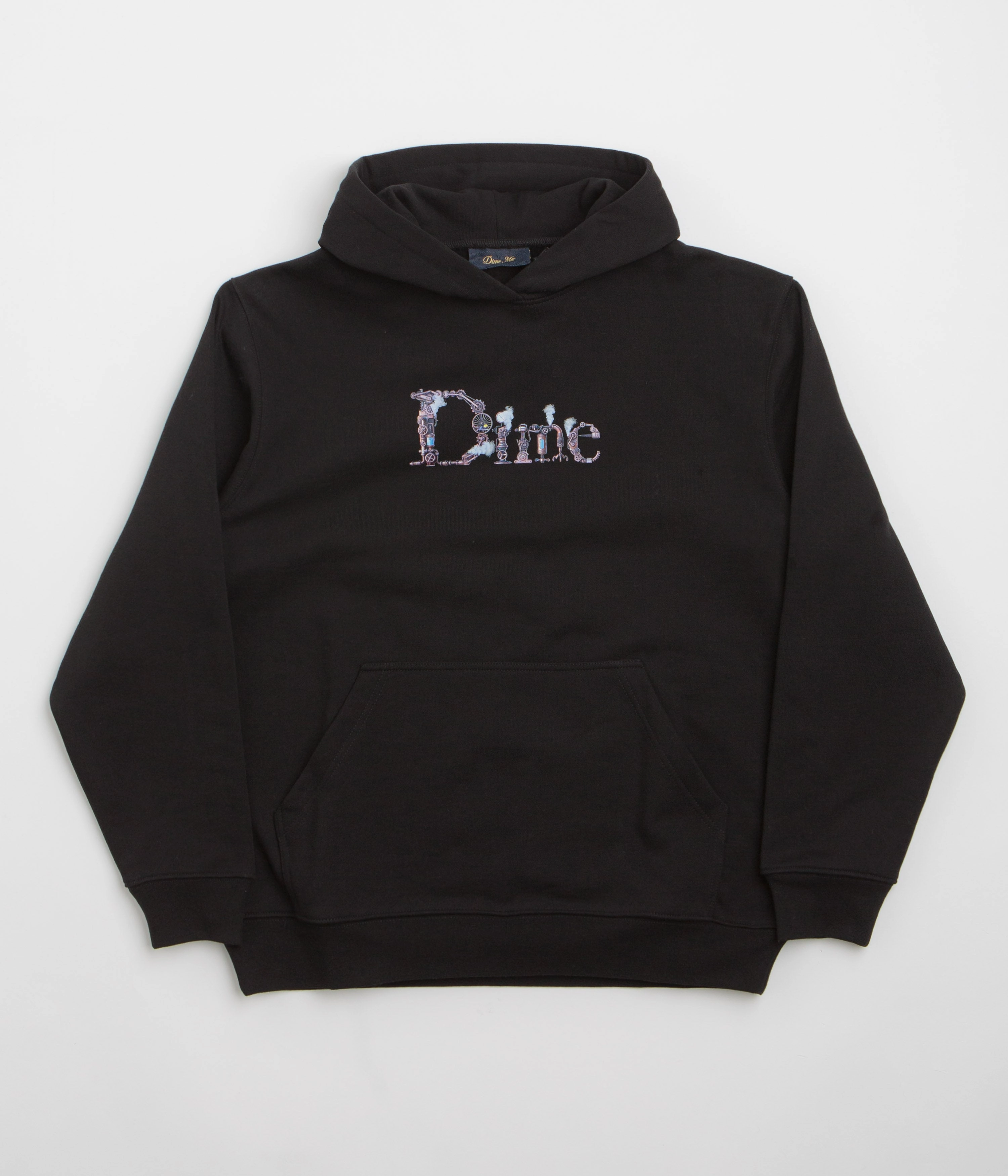 Dime Classic Steampunk Hoodie - Black silk blend Wrinkle Free Fabric