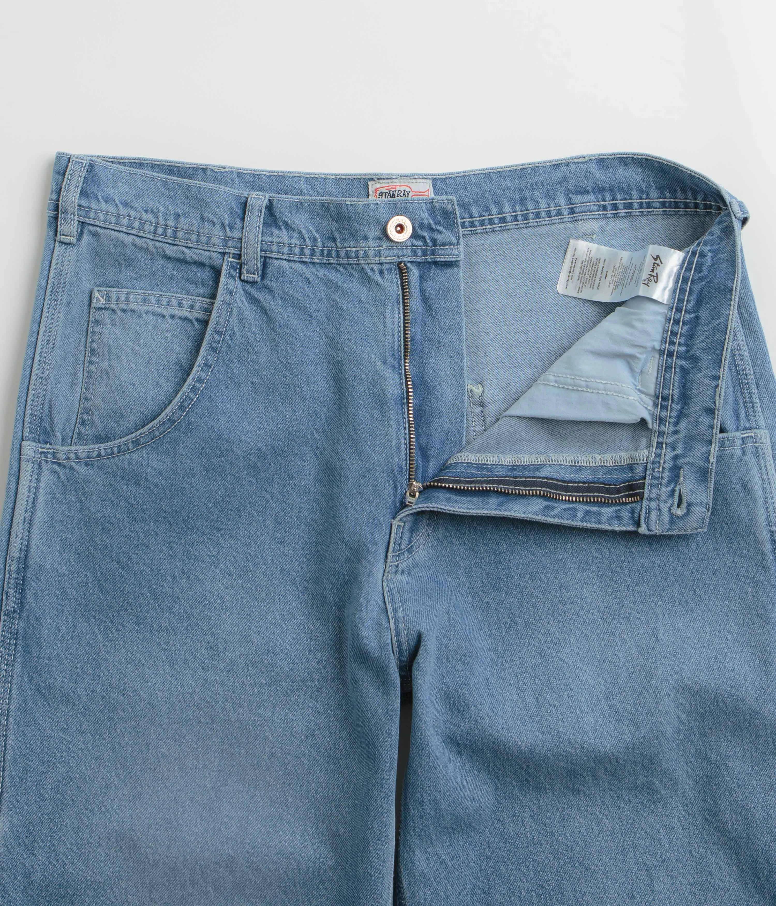 Laser Cut Perforations Stan Ray Big Job Painter Pants - 70'S Stone Denim