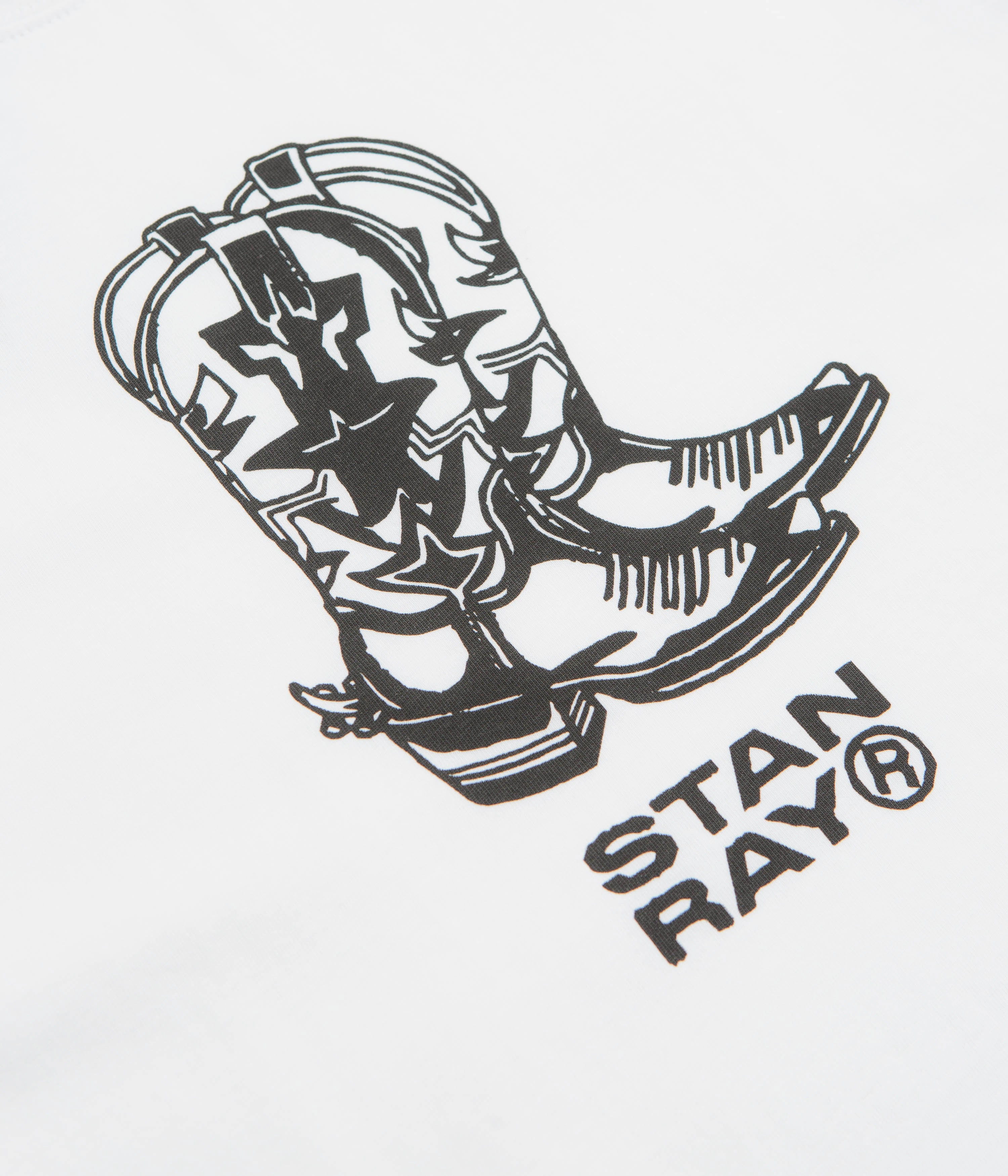 Stan Ray Boots T-Shirt - White graduation Eye-Catching