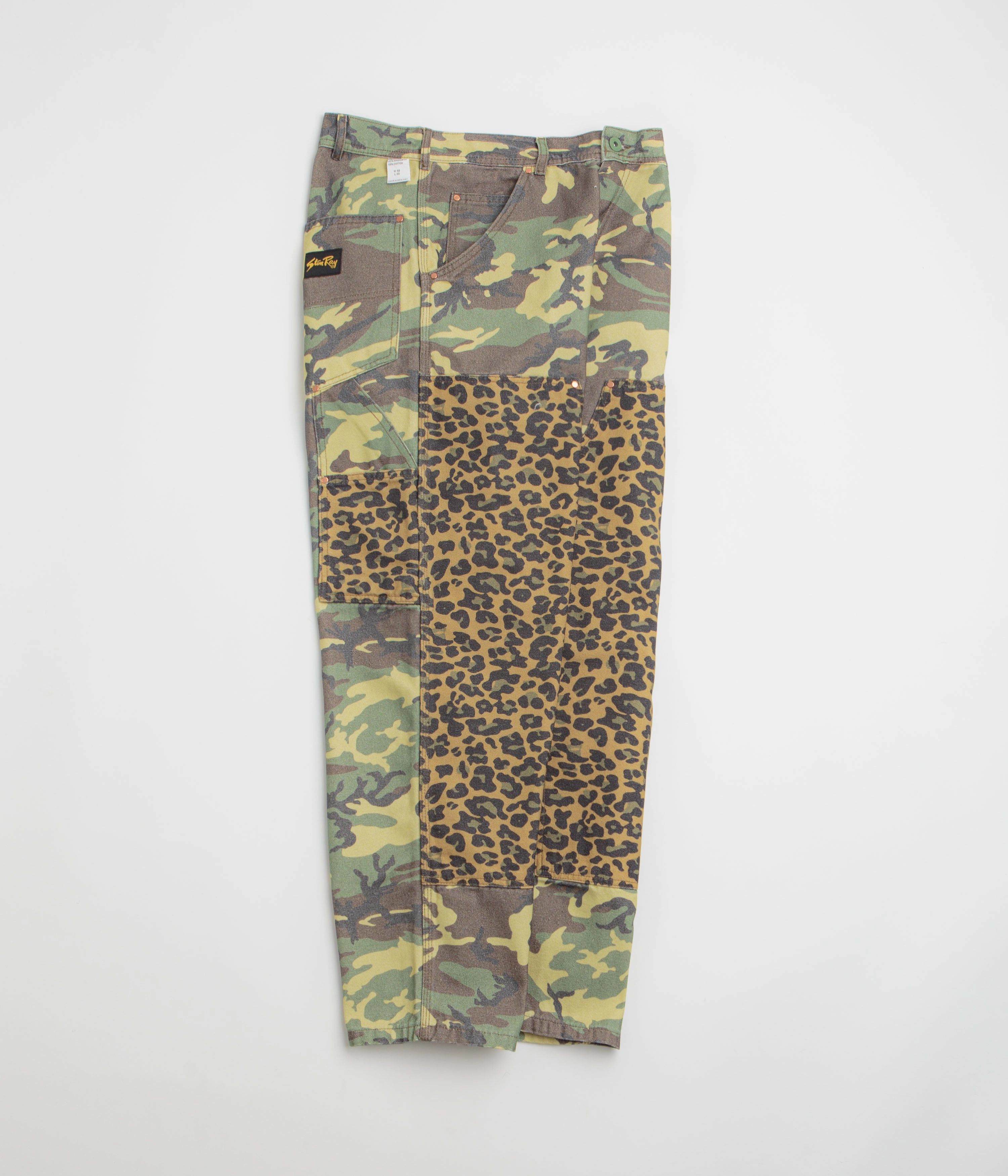 QuickDryTech Timeless Comfort Fit Stan Ray Double Knee Pants - Woodland DPM Duck / Leopard Duck Mix