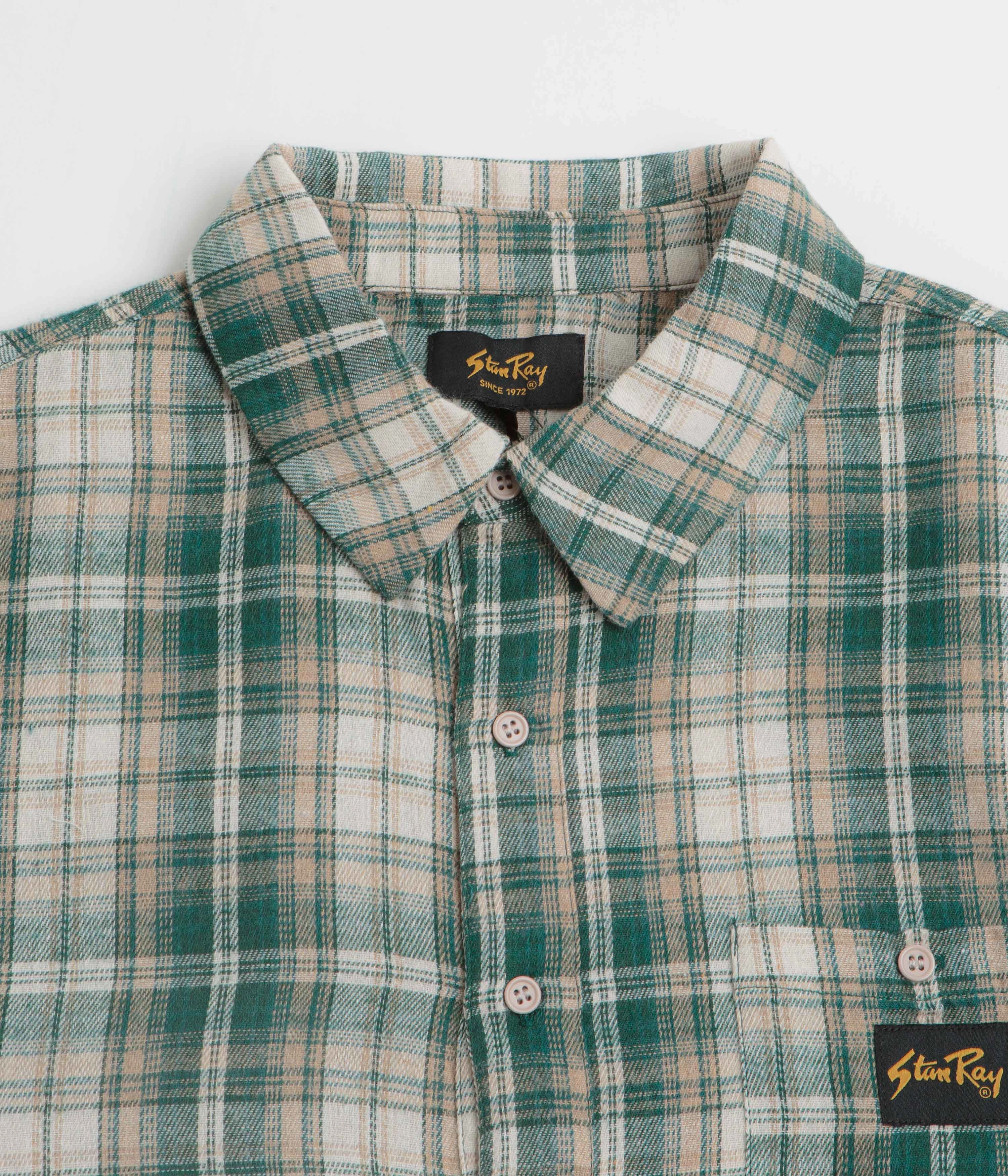 Bold Pattern Stan Ray Flannel Shirt - Green Plaid