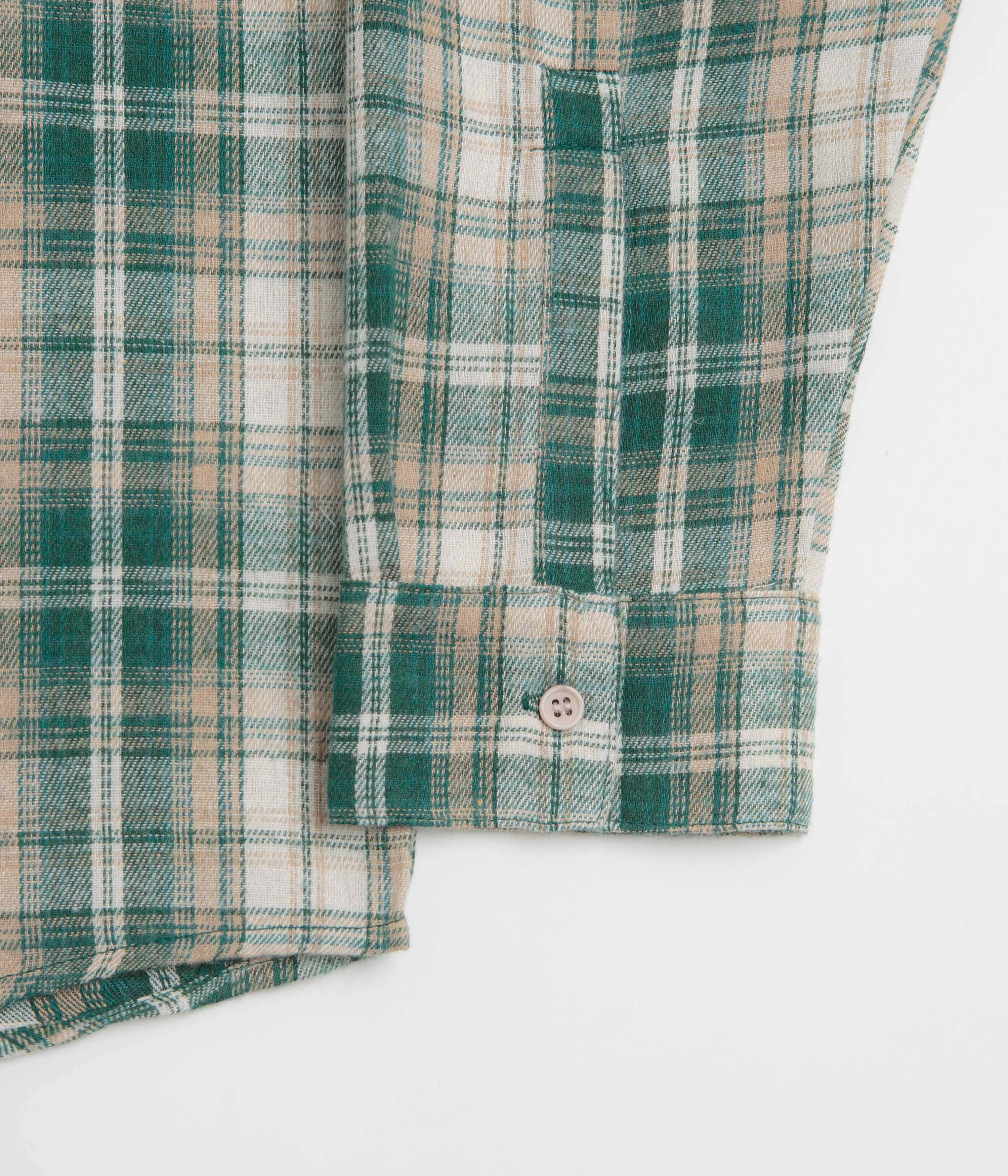 Stan Ray Flannel Shirt - Green Plaid Smooth zipper closure Spring Break