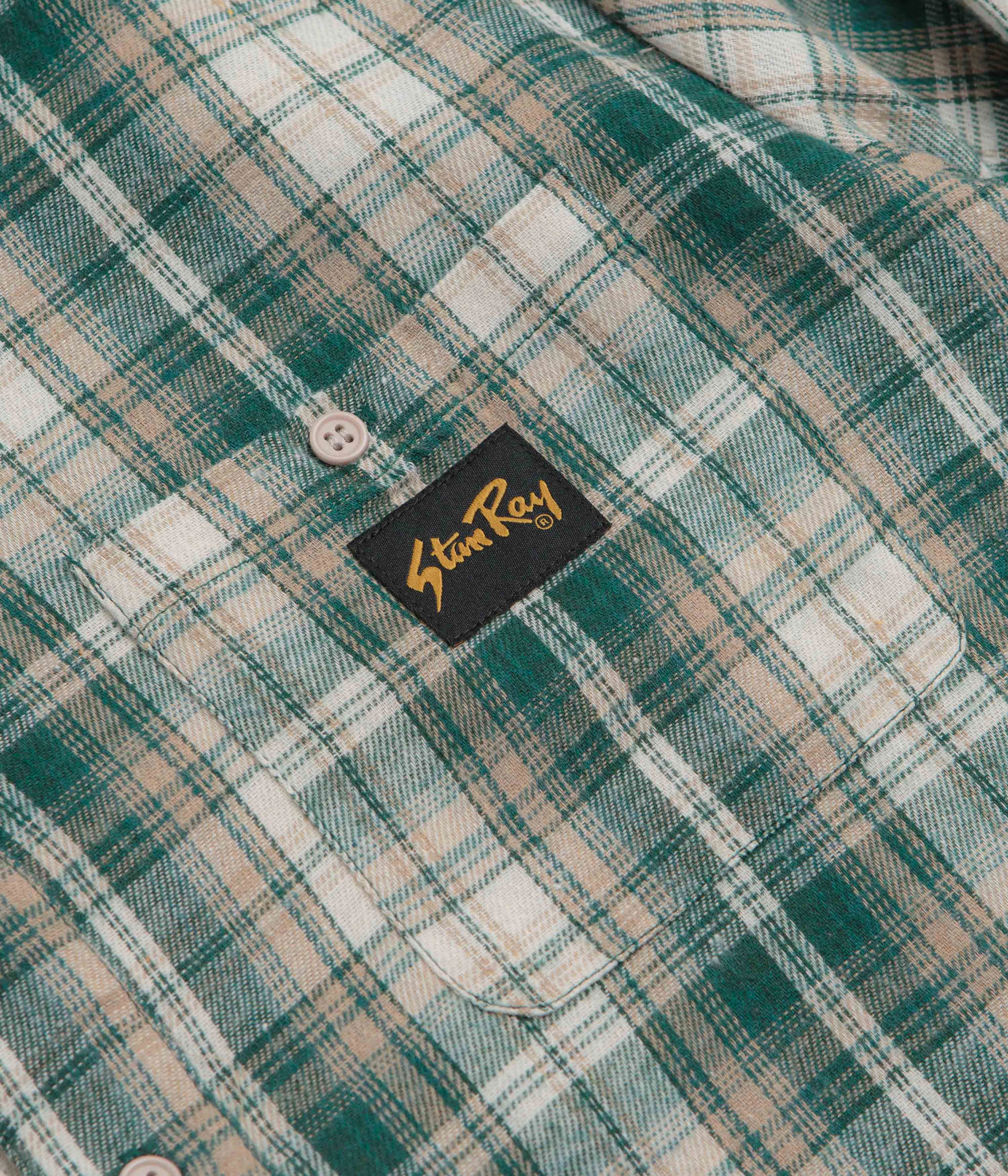 Stan Ray Flannel Shirt - Green Plaid Lightweight Material