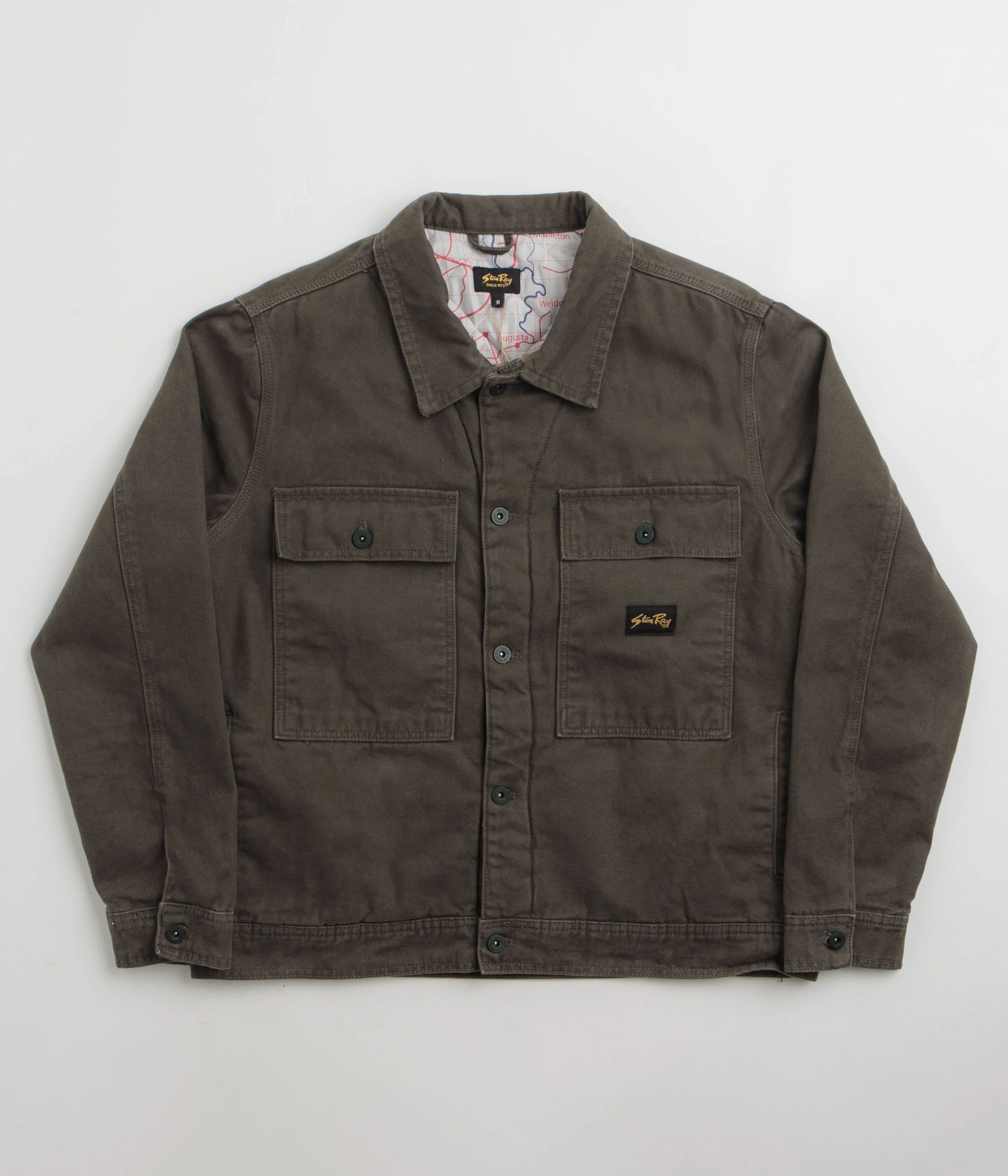 Stan Ray Lined Trucker Jacket - Charcoal Duck Windproof Closure