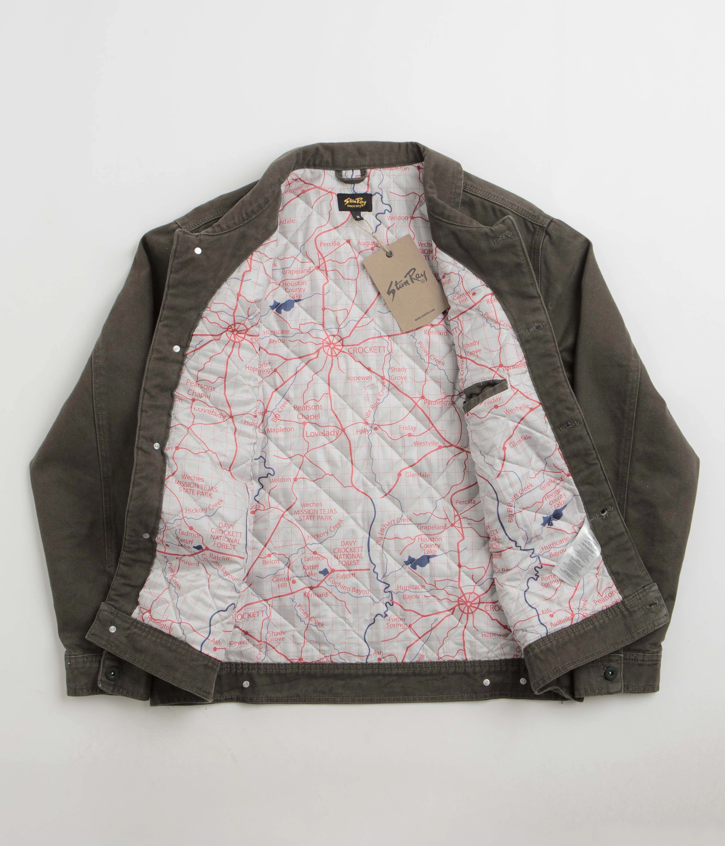 Durable Material Stan Ray Lined Trucker Jacket - Charcoal Duck