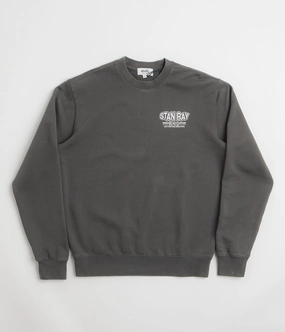 Street Layering Product Innovation Stan Ray Long Haul Crewneck Sweatshirt - Washed Black
