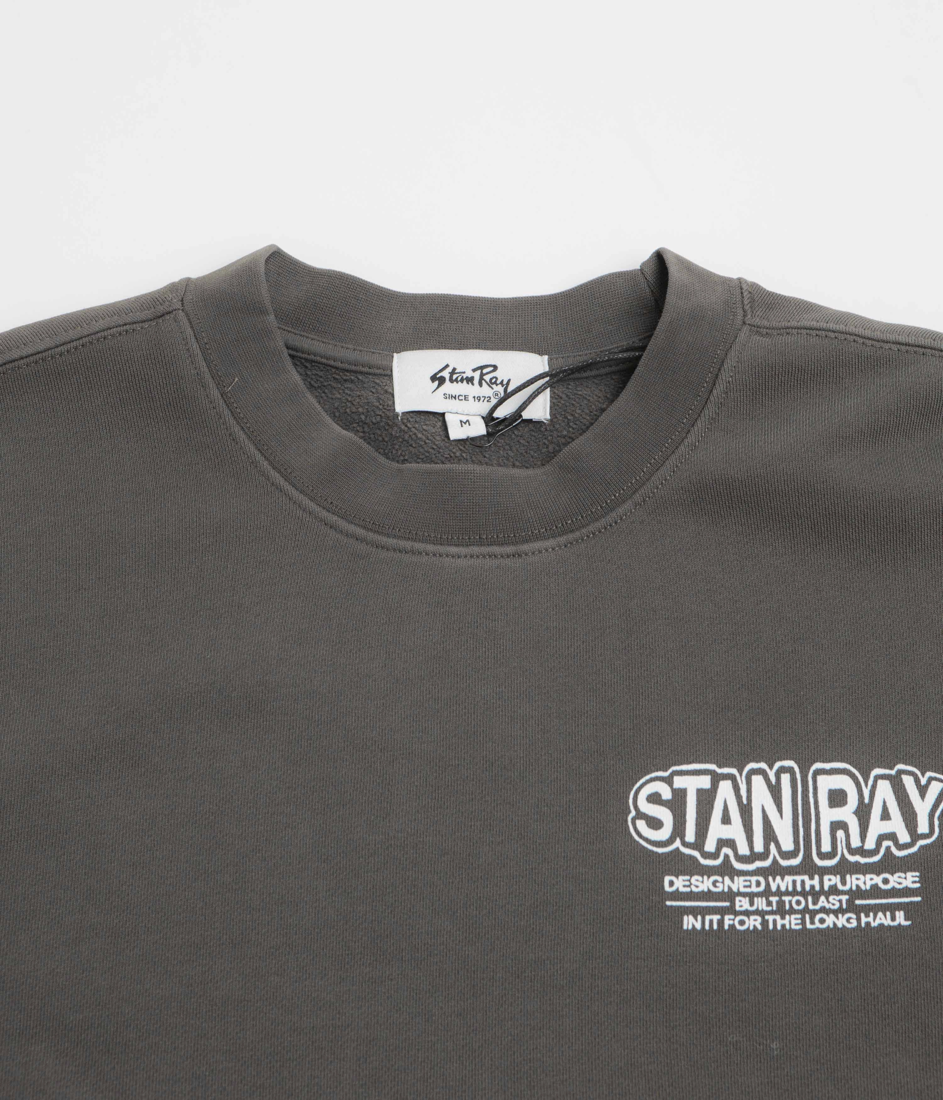 Stan Ray Long Haul Crewneck Sweatshirt - Washed Black Machine washable product weekday wear practicality