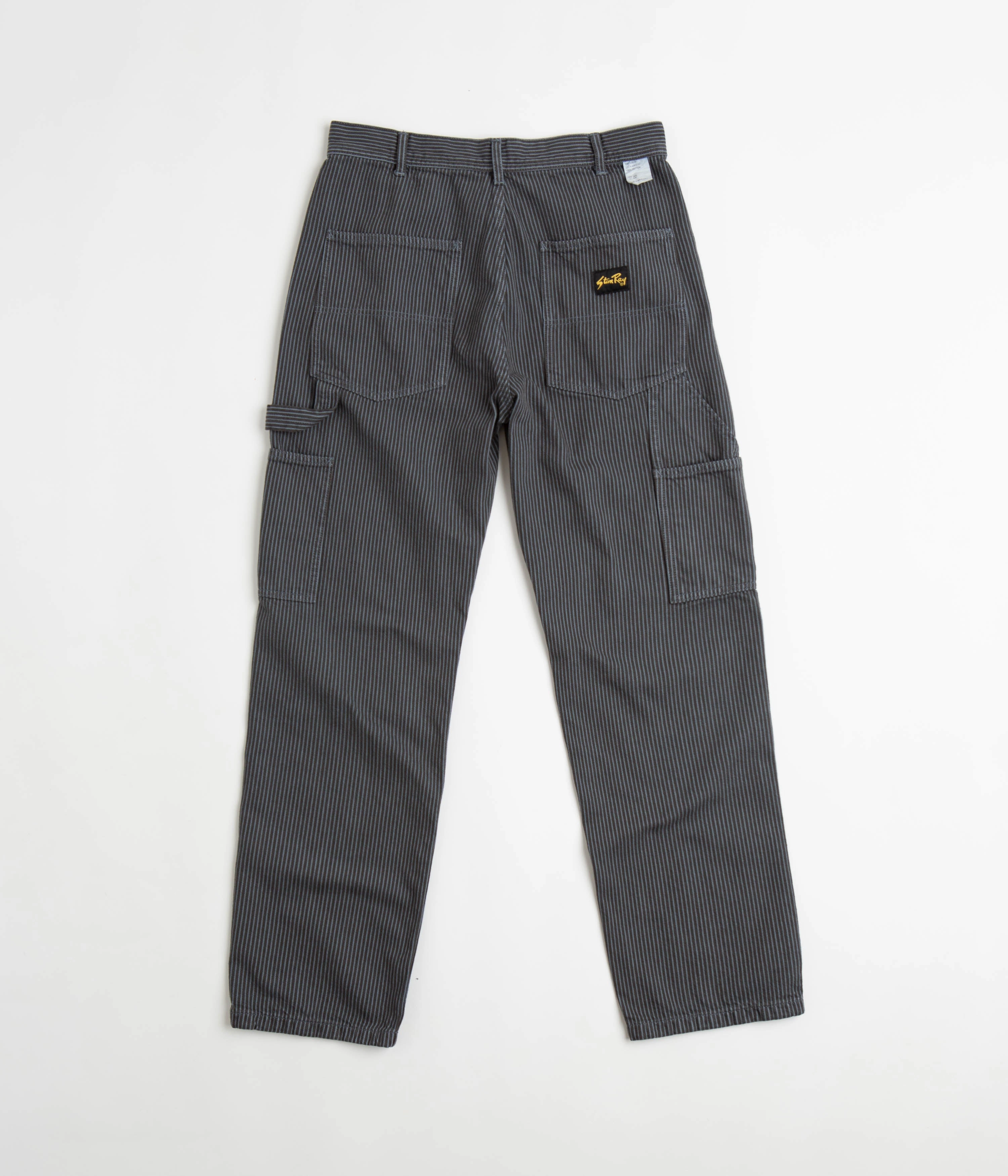 Flatlock Seams Stretchy Material Stan Ray OG Painter Pants - Black Overdye Hickory