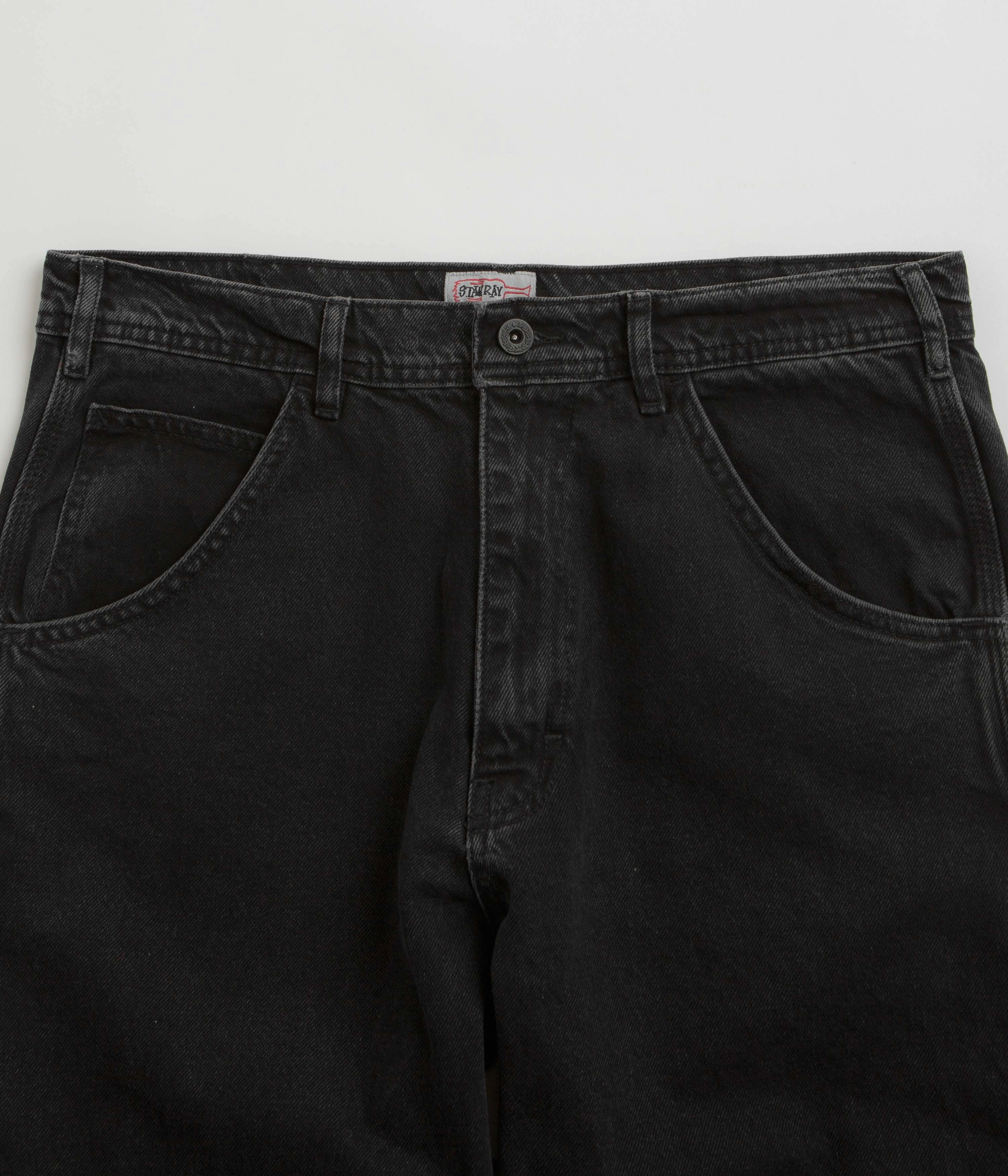 Non Binding Waist Non Restrictive Stan Ray OG Painter Pants - Stonewashed Black Denim