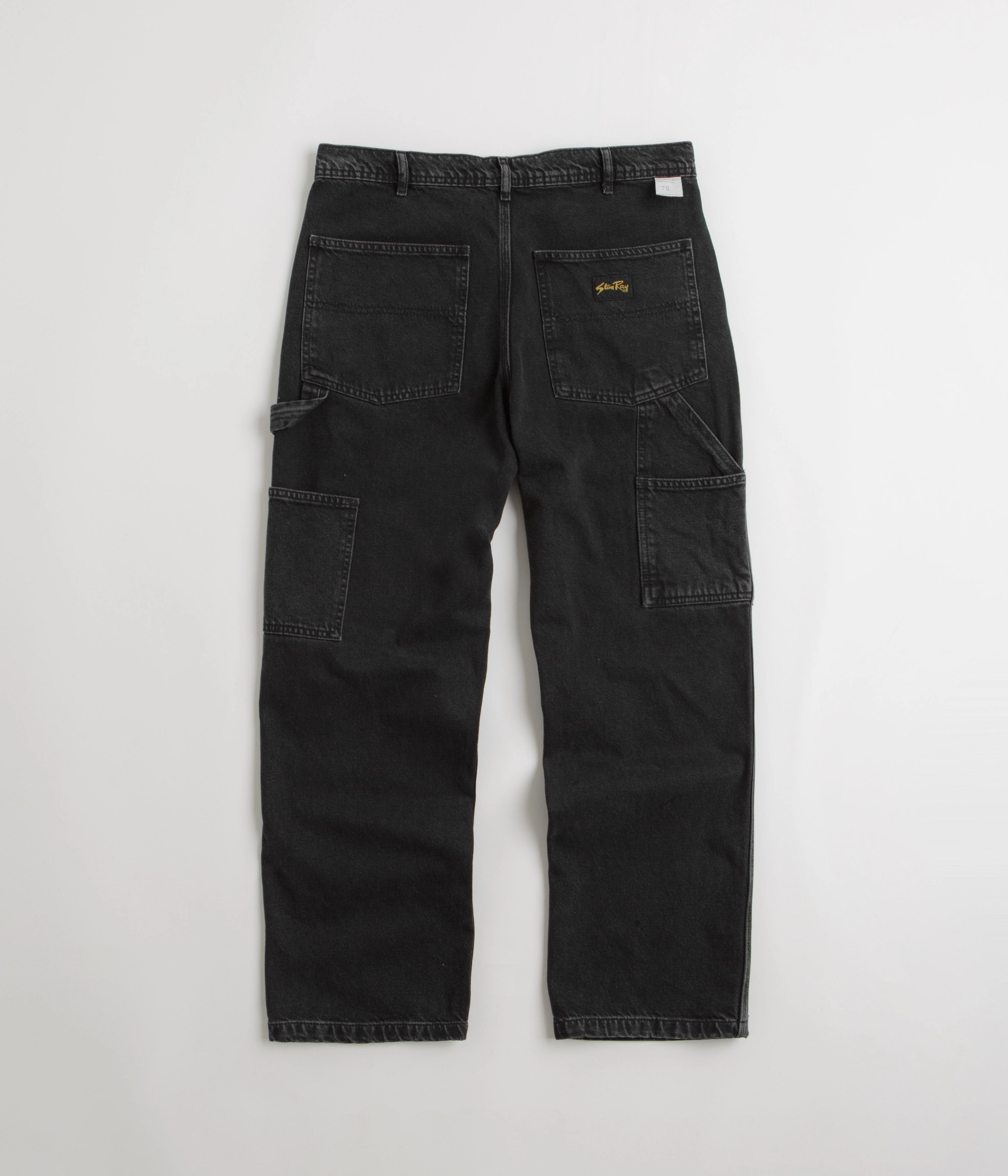 Stan Ray OG Painter Pants - Stonewashed Black Denim ReinforcedStitching