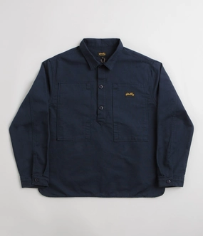 Statement Maker Stan Ray Painters Pop Over Shirt - Navy Bedford