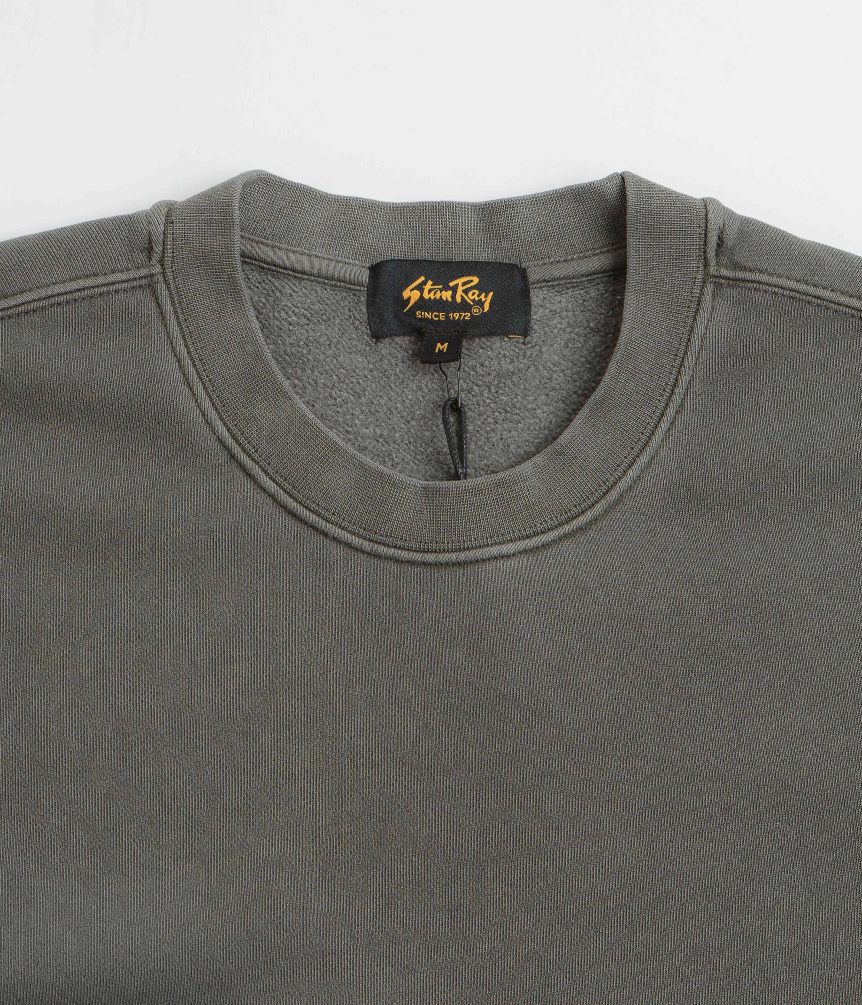 Cozy Everyday Stan Ray Patch Crewneck Sweatshirt - Washed Black