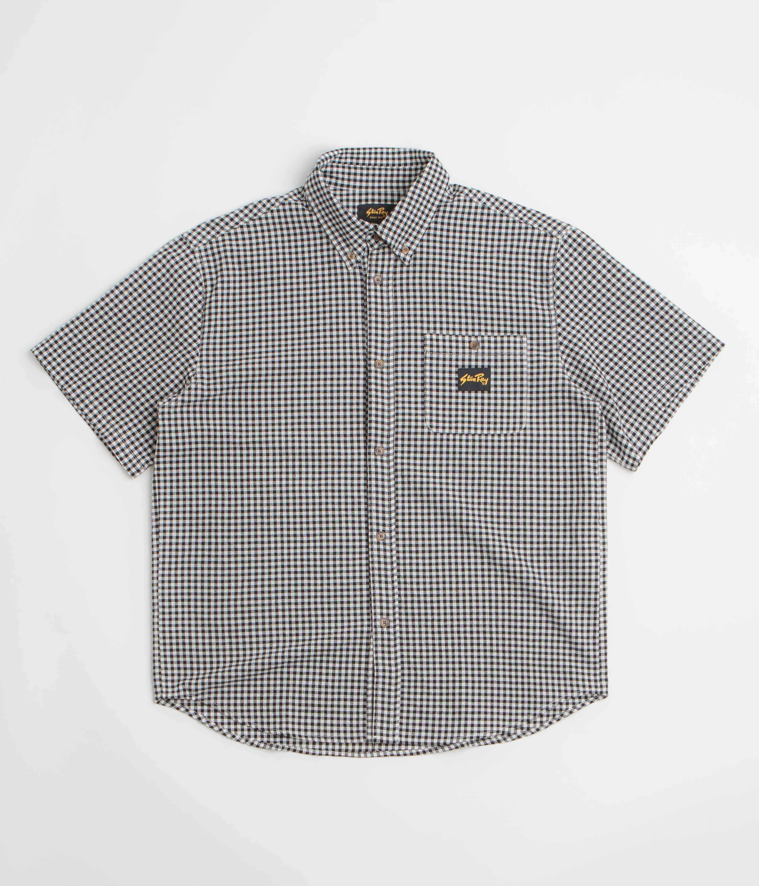 Thermoregulating Layer Stan Ray Short Sleeve Flannel Shirt - Shale Check