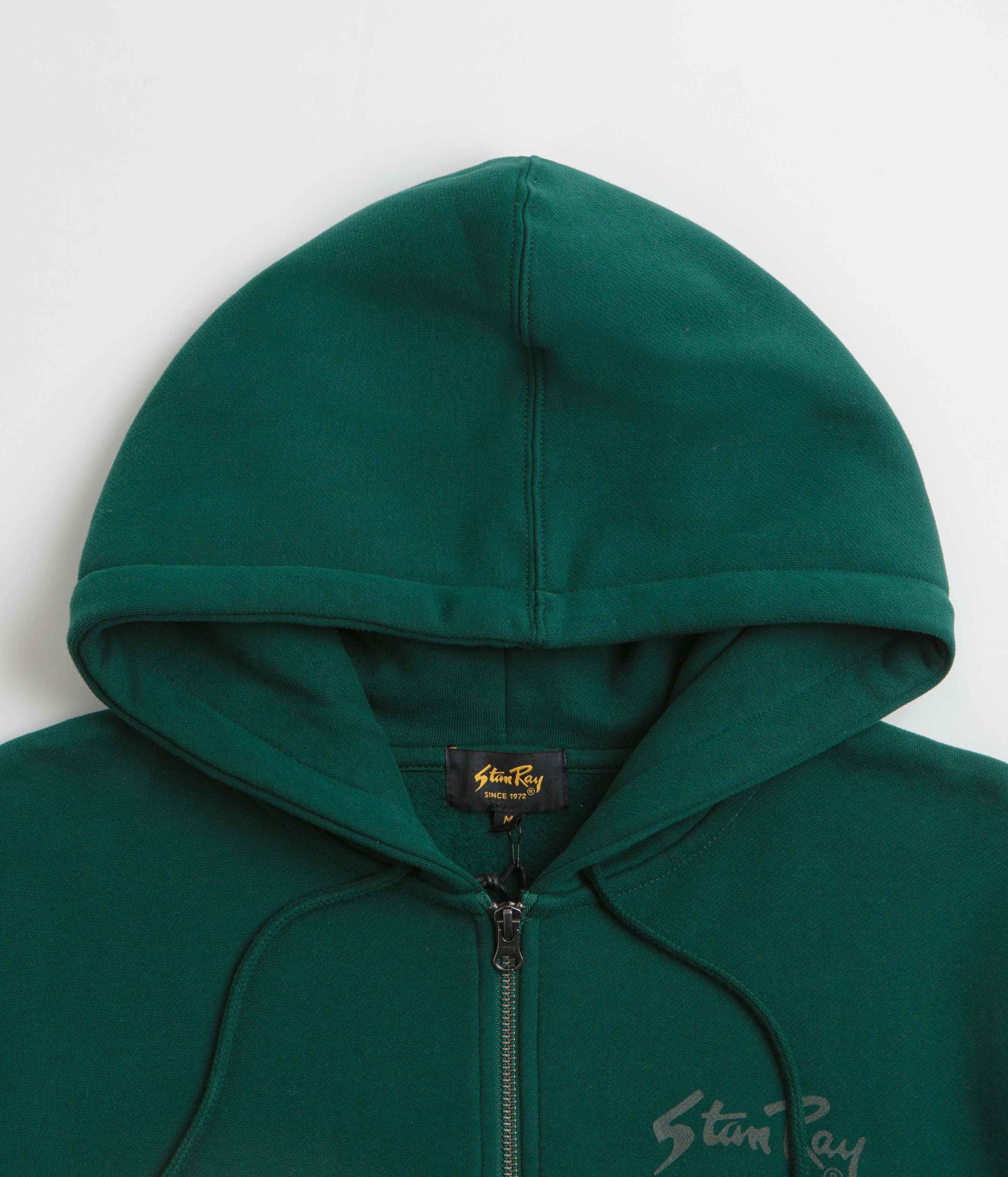 Collapsible Hood Stan Ray Stan OG Full Zip Hoodie - Botanical Green