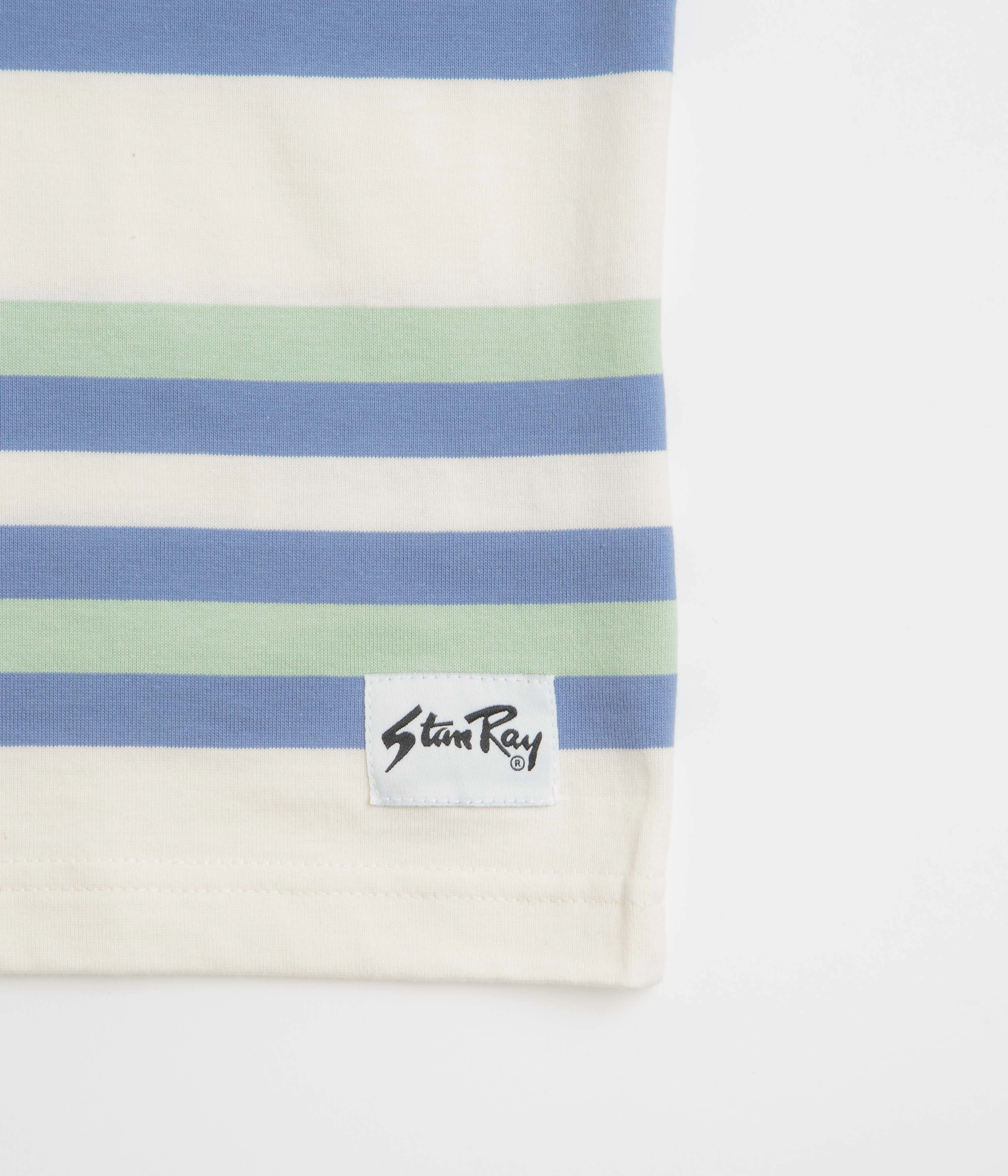 Seam Free Shoulders Weekend Comfort Wear Stan Ray Stripe T-Shirt - Natural