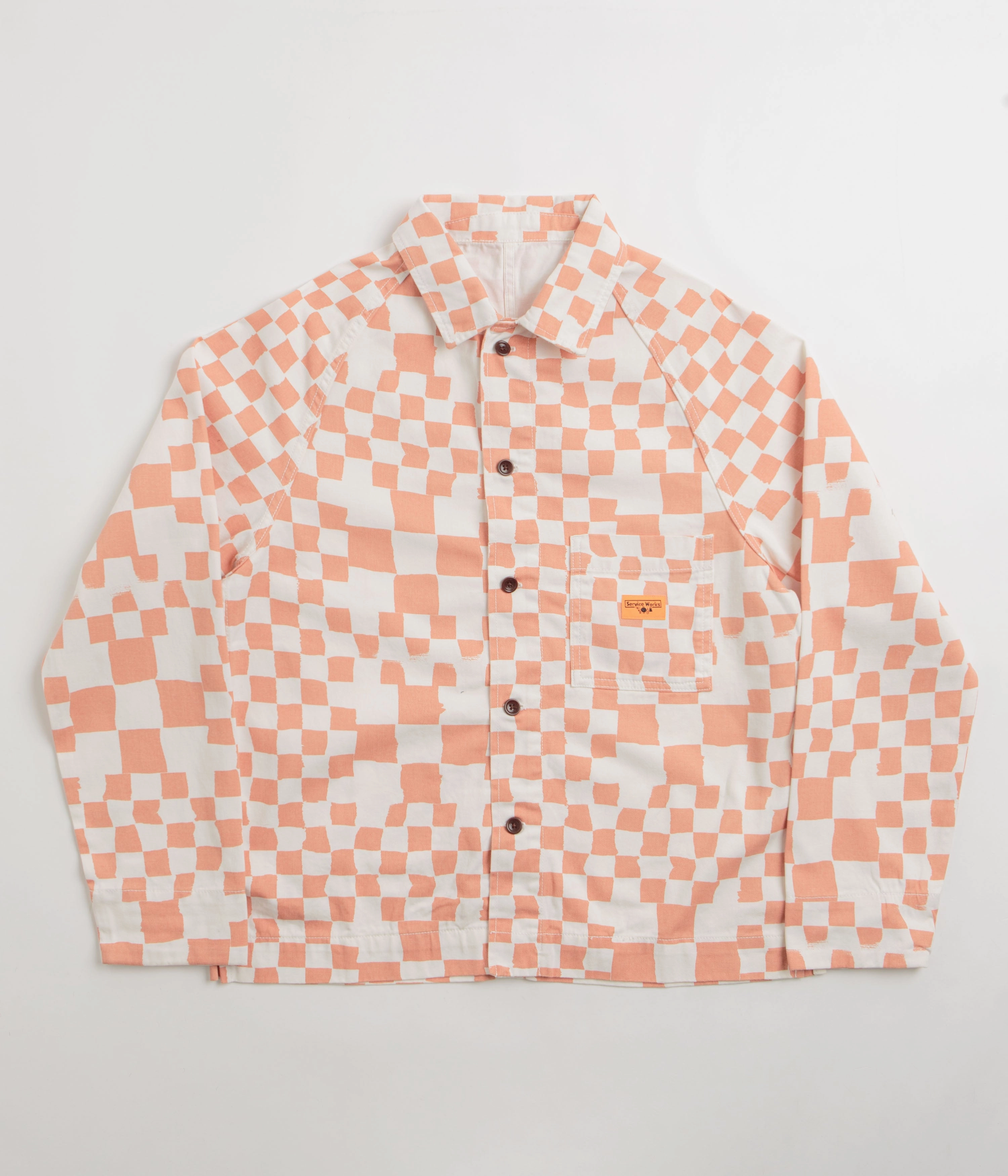 Pilates Service Works Drill Printed FOH Jacket - Salmon Checker