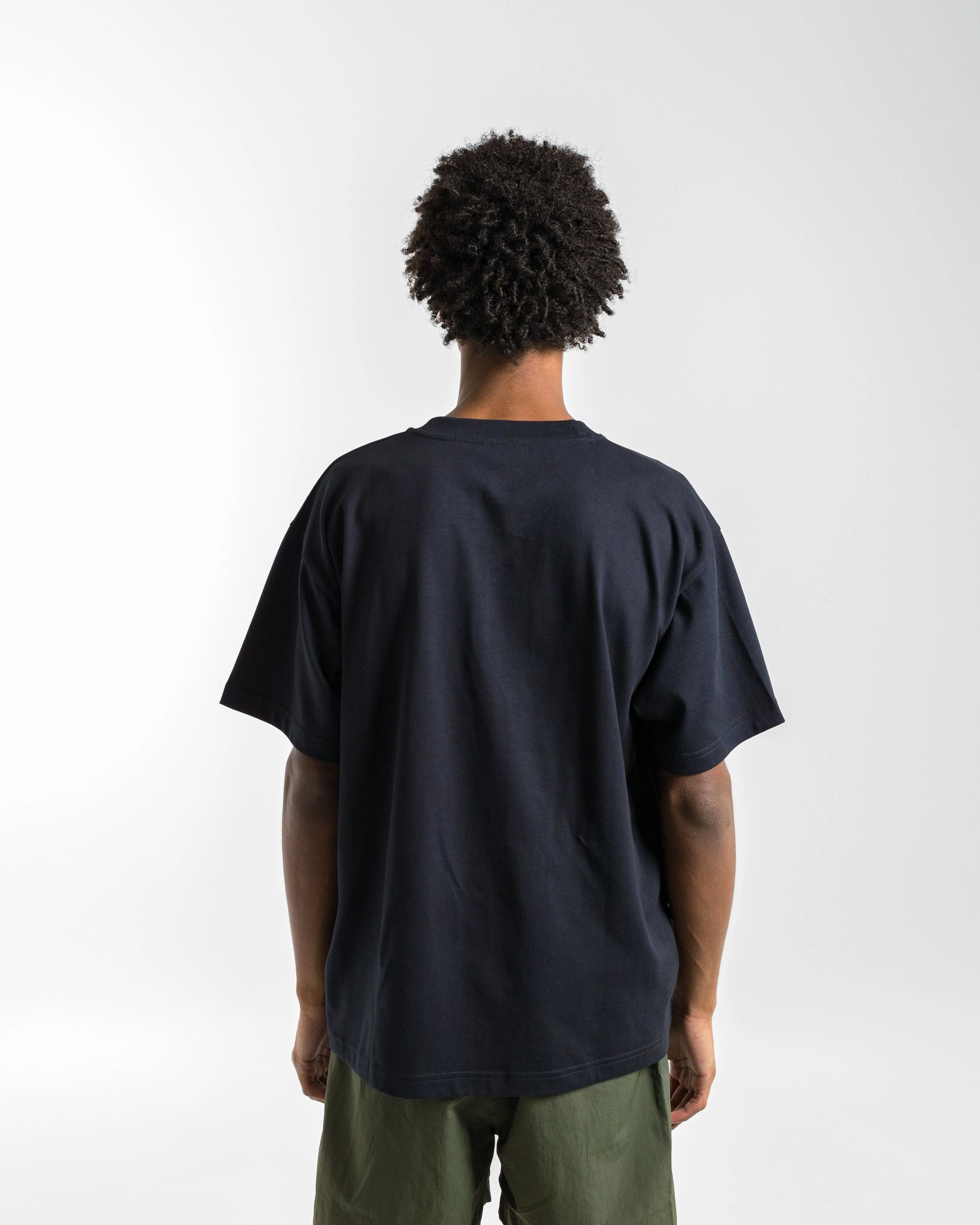 Relaxed Wear Weekend Comfort Wear Standard Heavy Loose T-Shirt - Dark Navy
