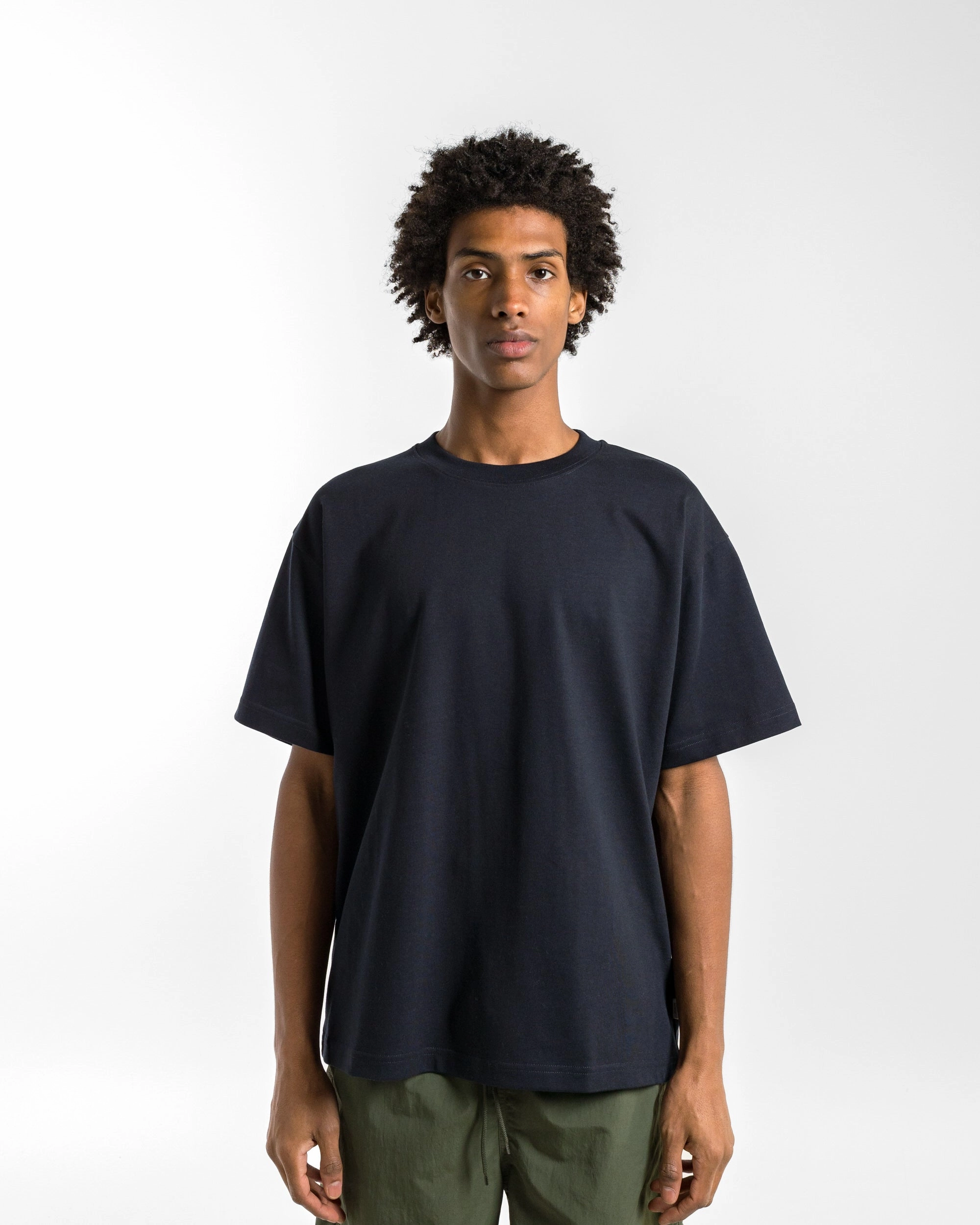 Standard Heavy Loose T-Shirt - Dark Navy BreathableFabric Workout