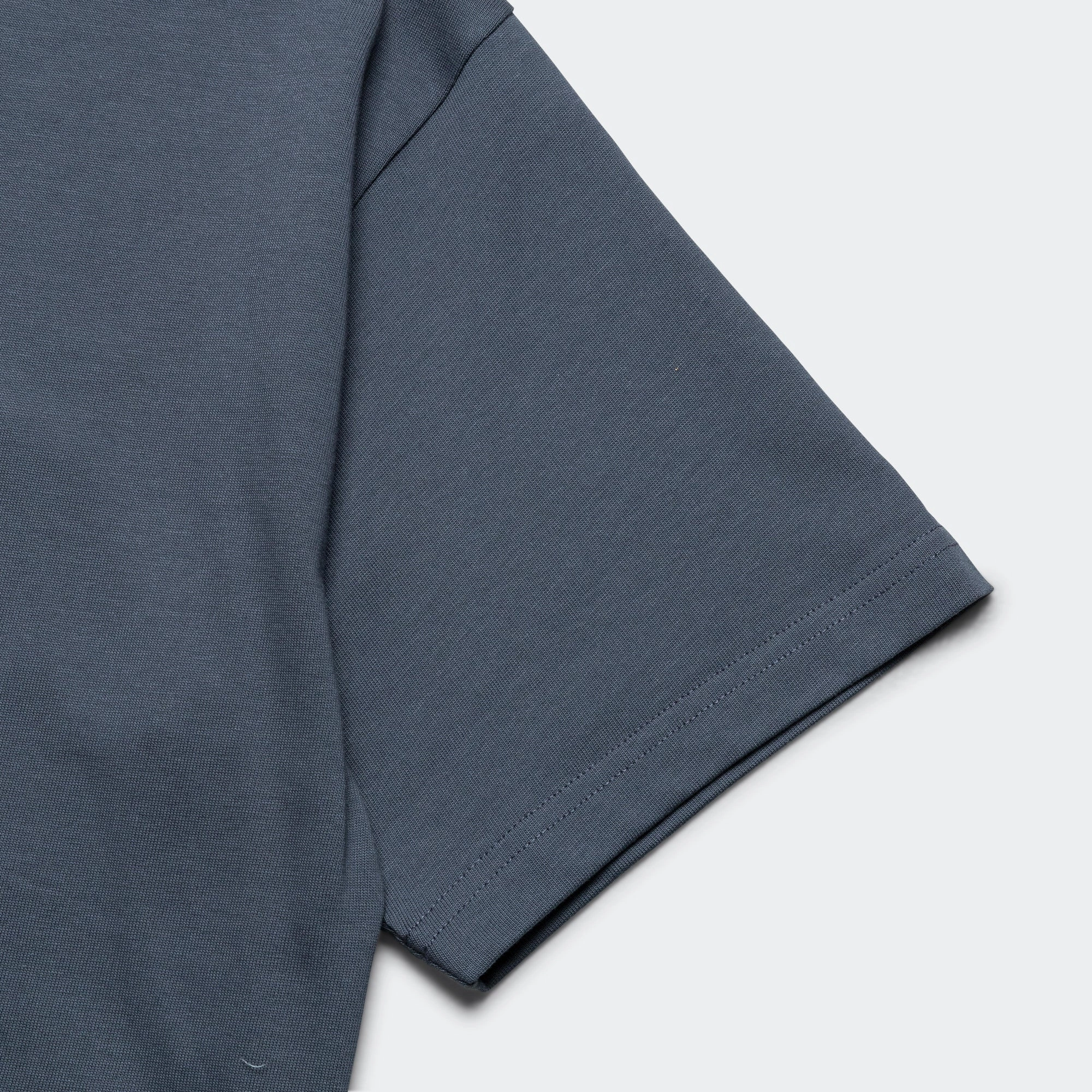 Short Sleeve Stylish Wearable Standard Heavy Loose T-Shirt - Orion Blue