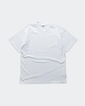 Standard Heavy Loose T-Shirt - White LayeredHemDetails Layered Hem Design