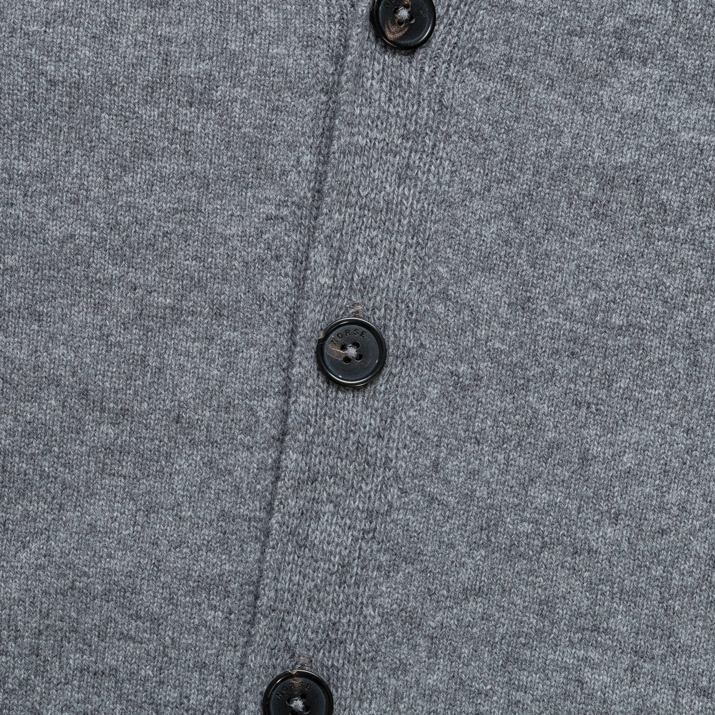 Standard Merino Lambswool Cardigan - Grey Melange Thermoregulating Fabric