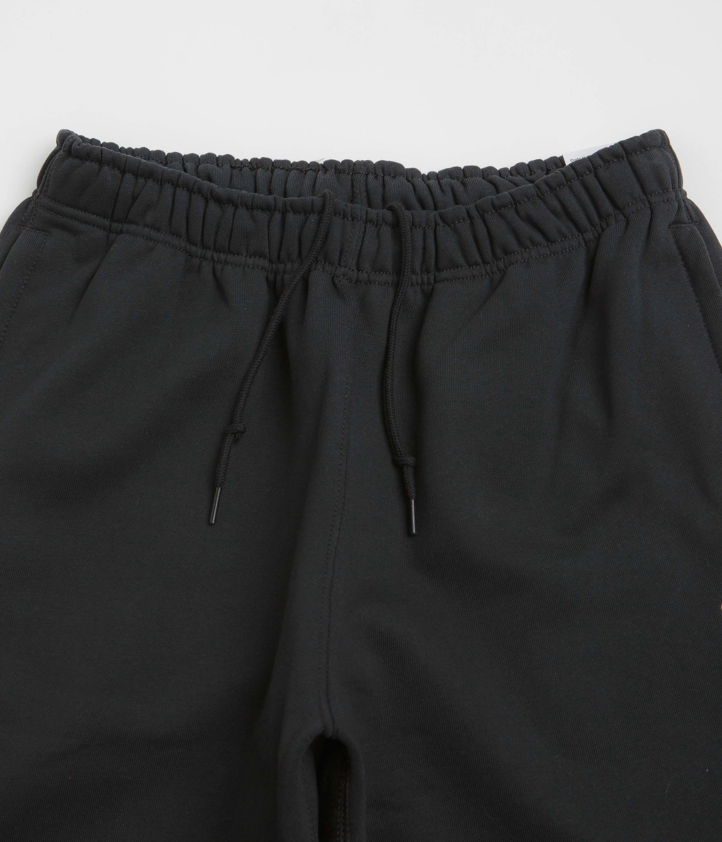 Nike Solo Swoosh Cuffed Sweatpants - Black / Black / White Dynamic Flex Panels Quick Adjust Fit