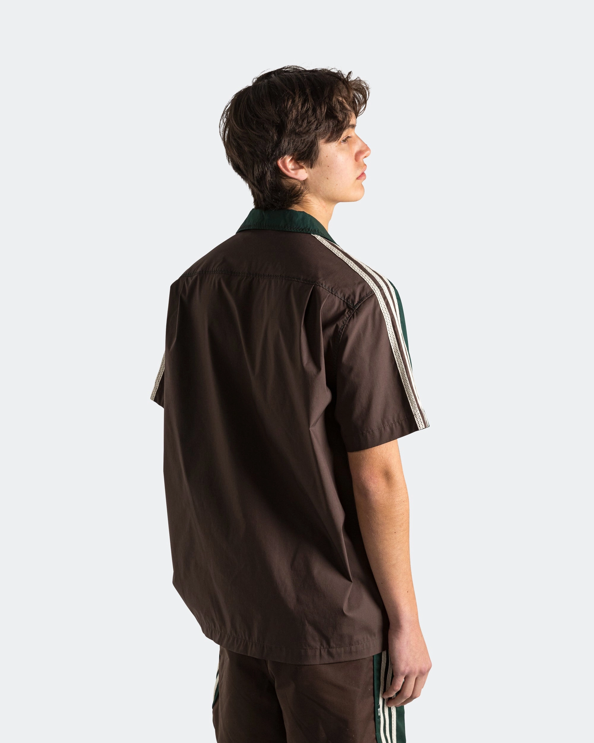 SS Shirt by Edison Chen x CLOT - Dark Brown Modern Fit