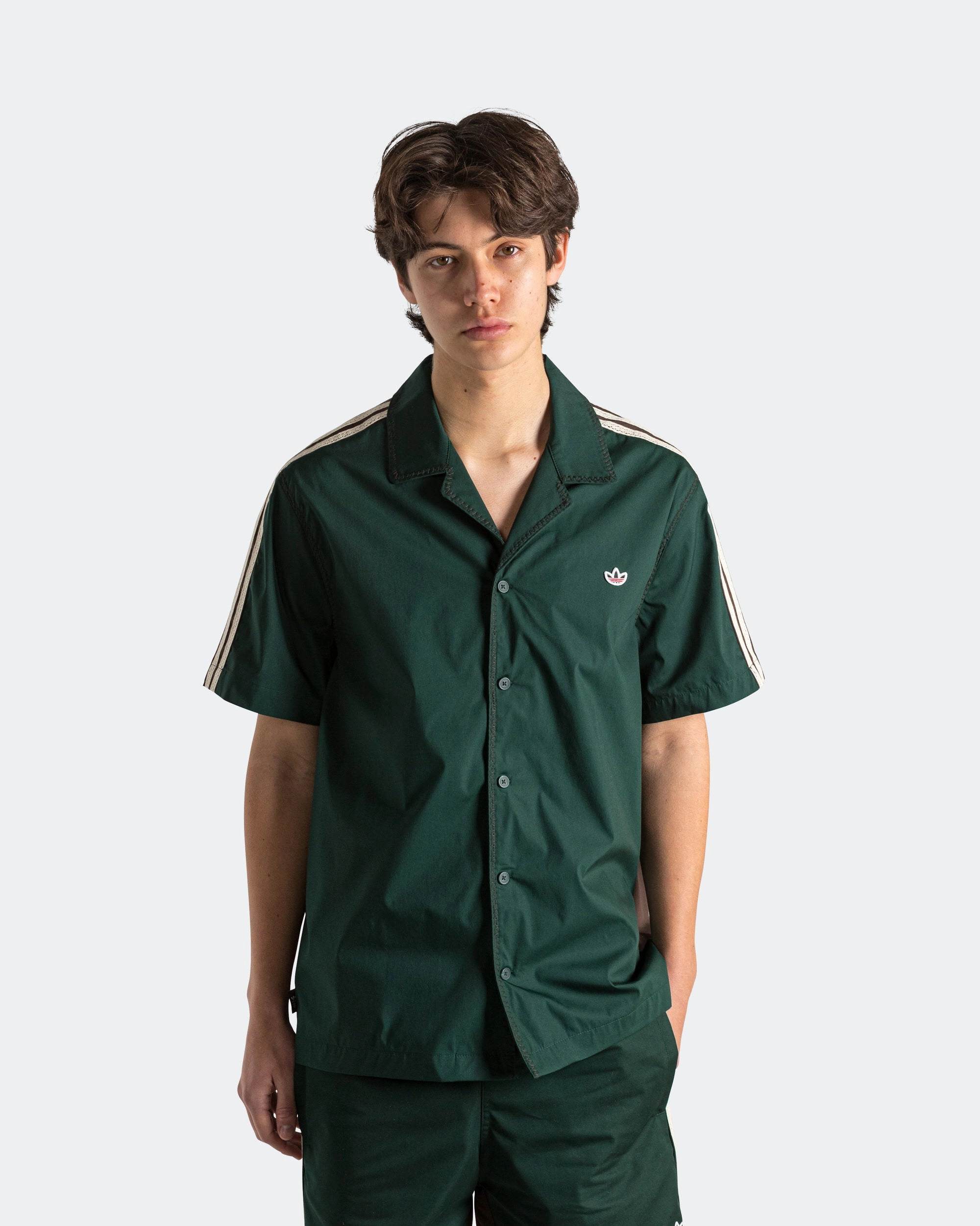 Edgy Fashion Soft touch finish SS Shirt by Edison Chen x CLOT - Dark Brown