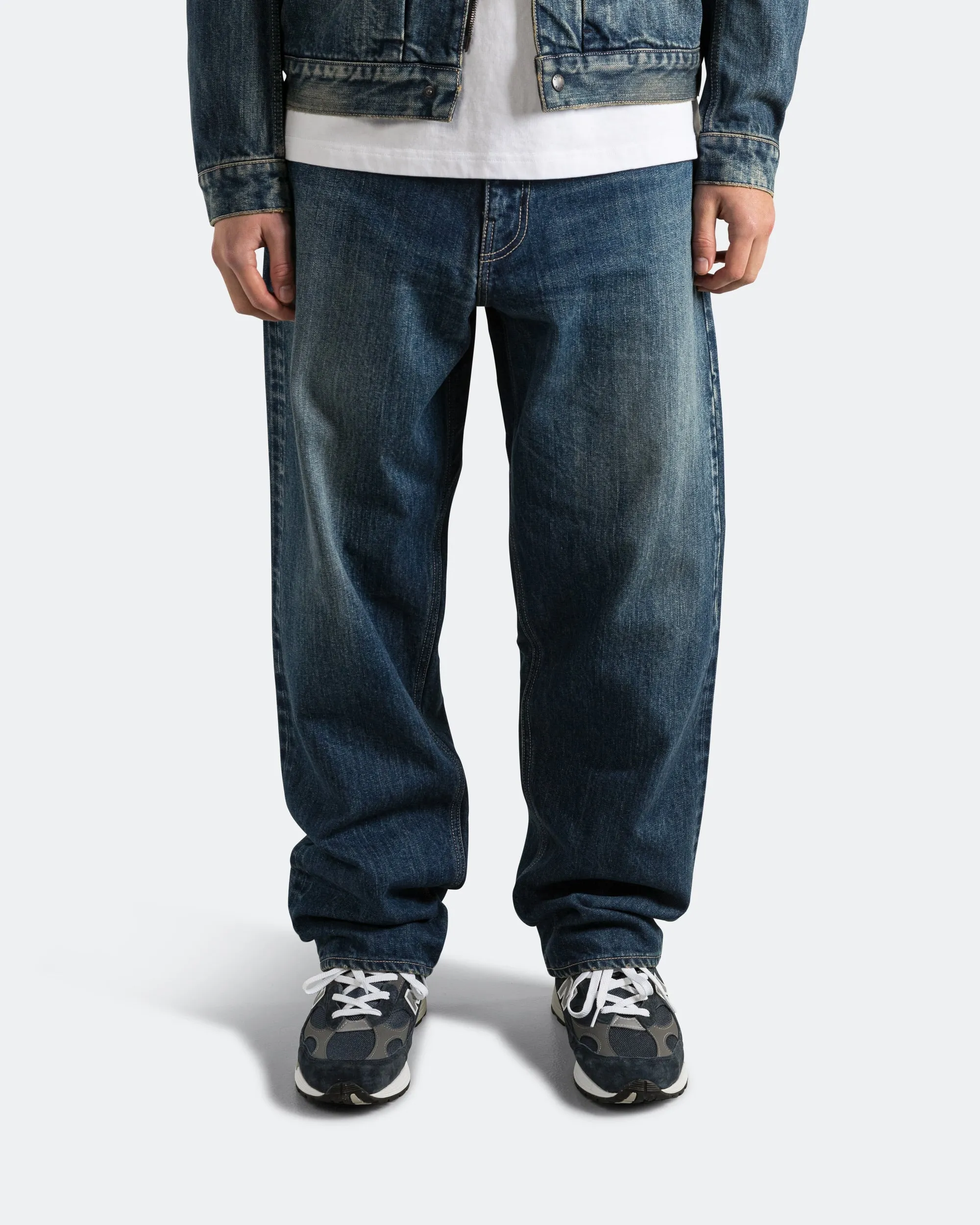 Outfit Staple Station Pant - Suvin Cotton Denim Washed Navy
