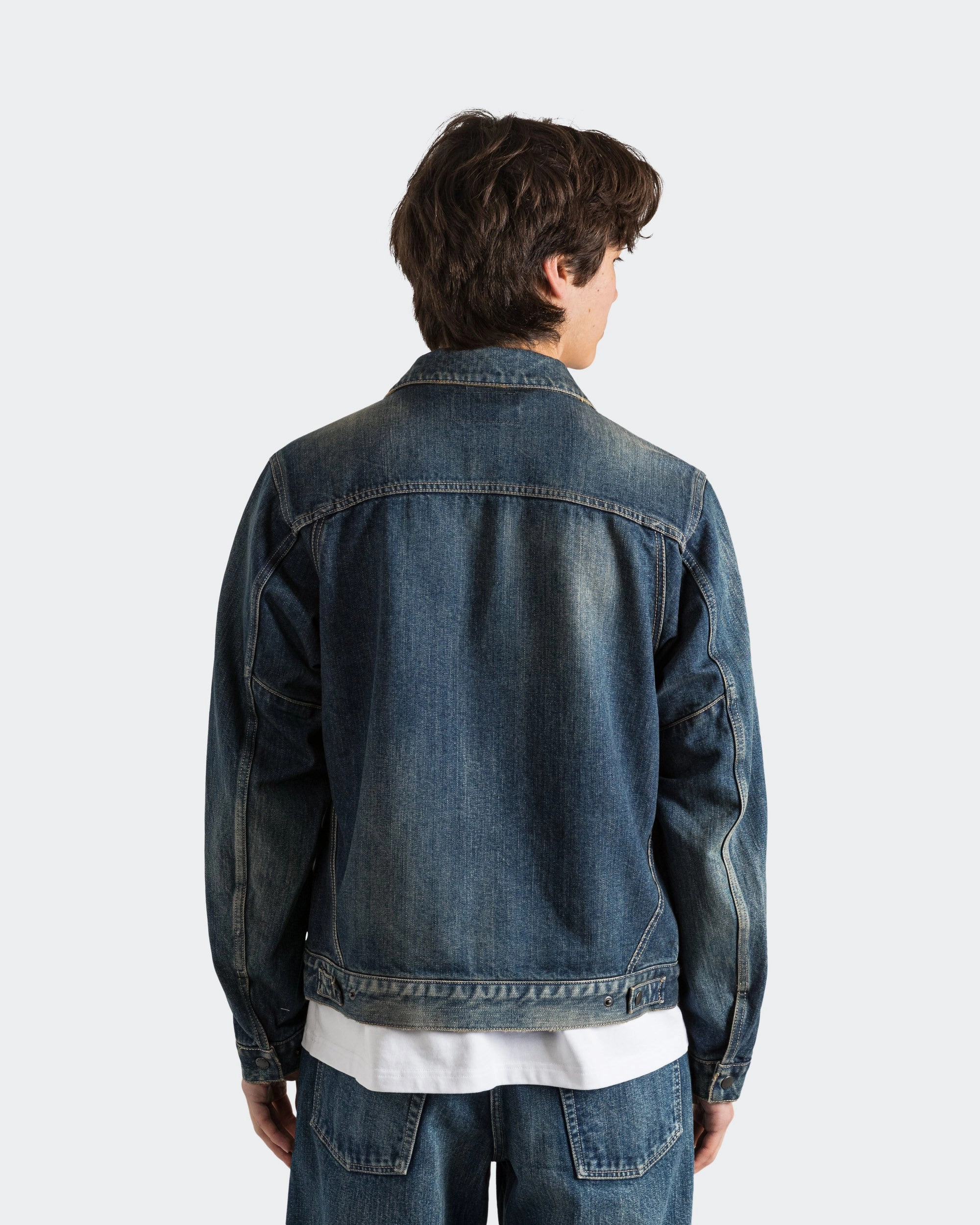 ReflectiveDetails Station Jacket - Suvin Cotton Denim Washed Indigo