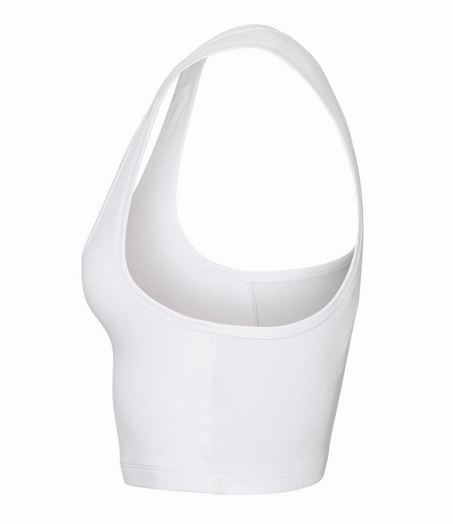 Girlie Cool Sports Crop Top | ARCTIC WHITE Double Layered Panels