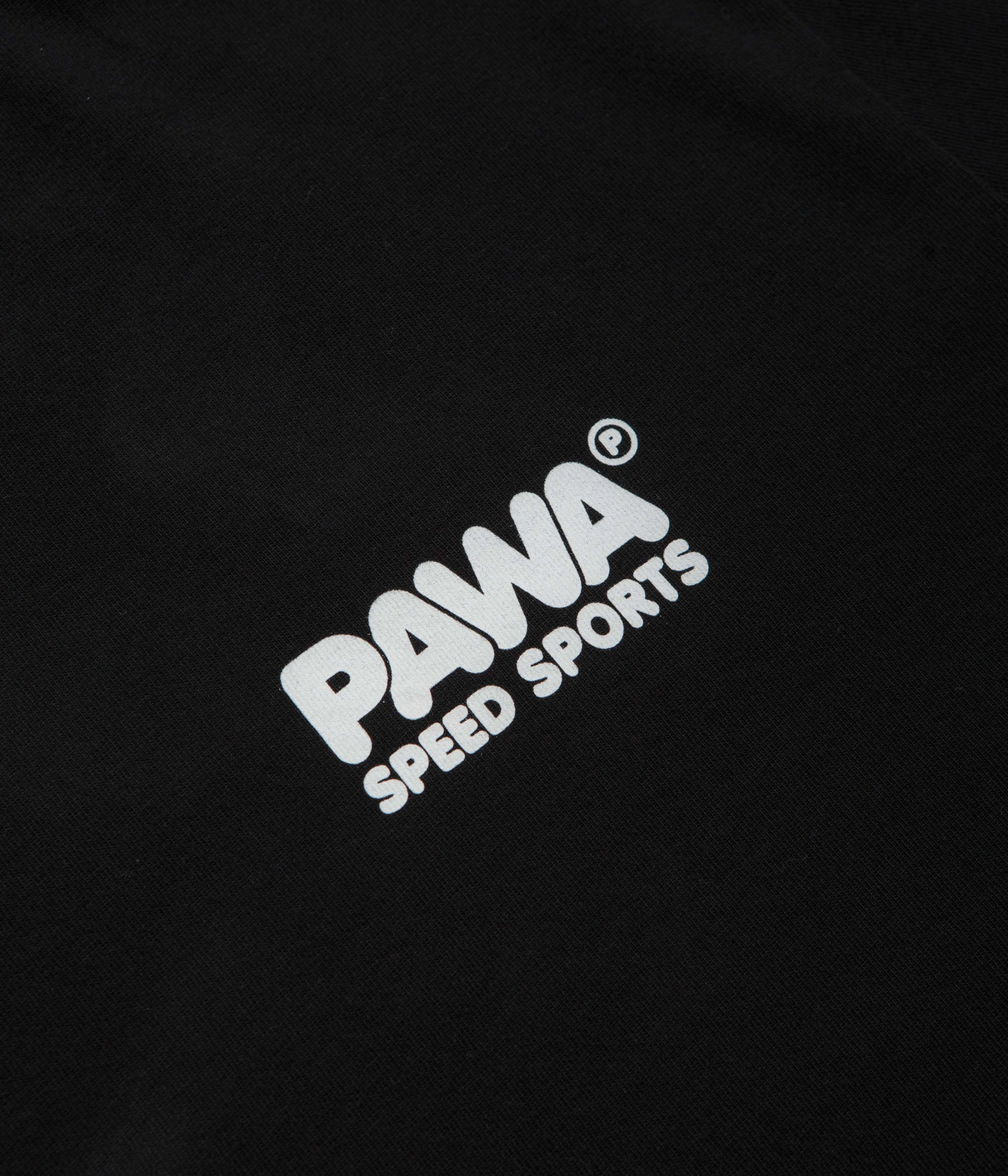 Pawa Speed Sports Burnout T-Shirt - Black Embroidered Details Sublimation Resistant Fabric