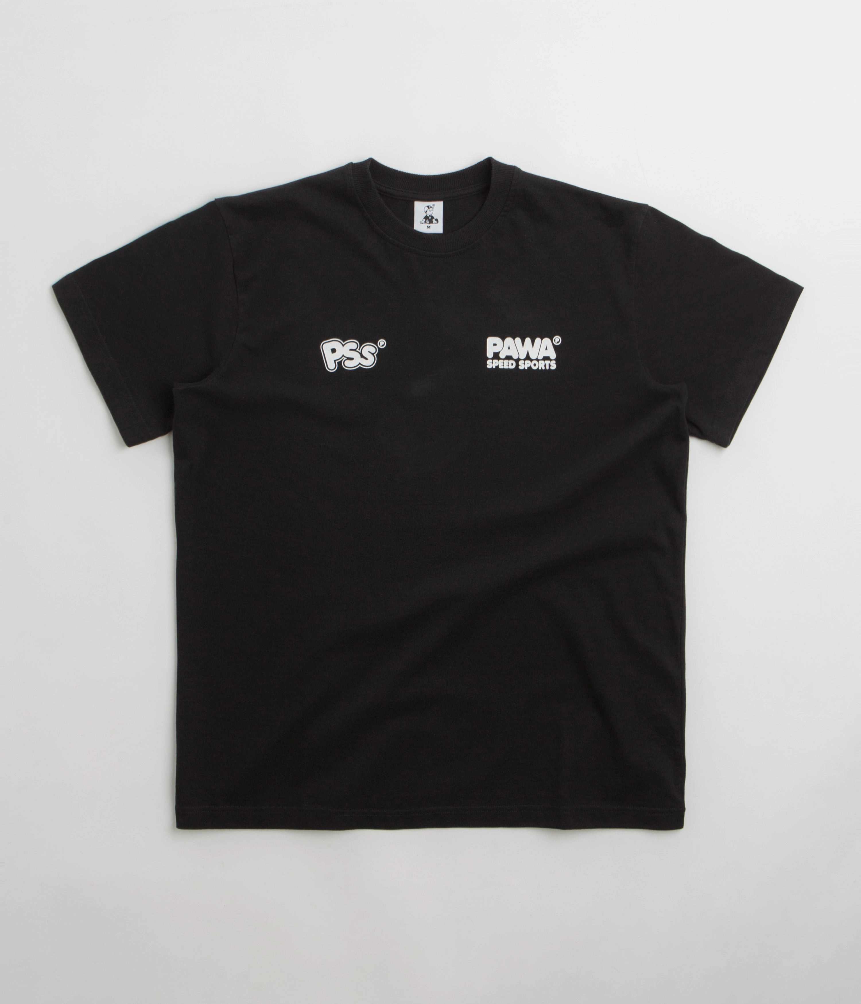 simple design Chic Smart Pawa Speed Sports Burnout T-Shirt - Black
