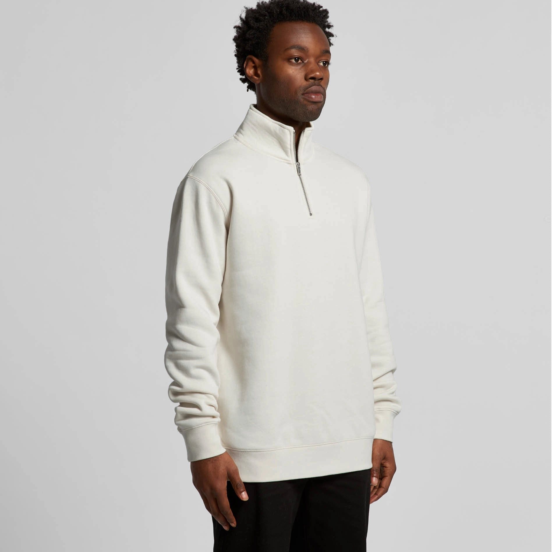 Premium Quality Stencil Half Zip Crew | NAVY