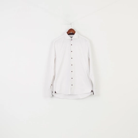 Sustainable production mix and match Stenstr?ms Men 16 41 M Casual Shirt White Slim Super Cotton Long Sleeve Top