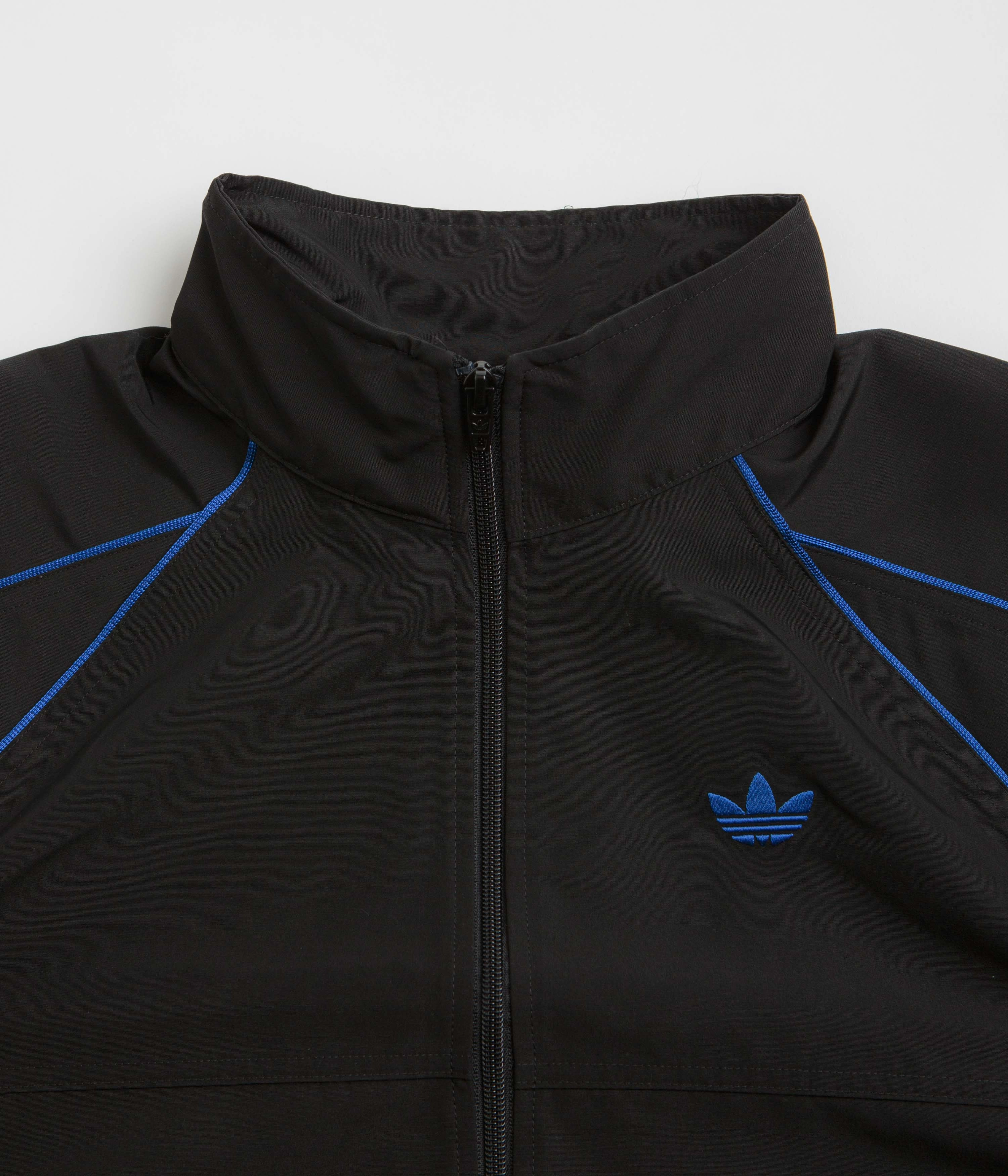 Adidas Gazelle Premiere Track Jacket - Black / White / Team Royal Blue Gel Idolize