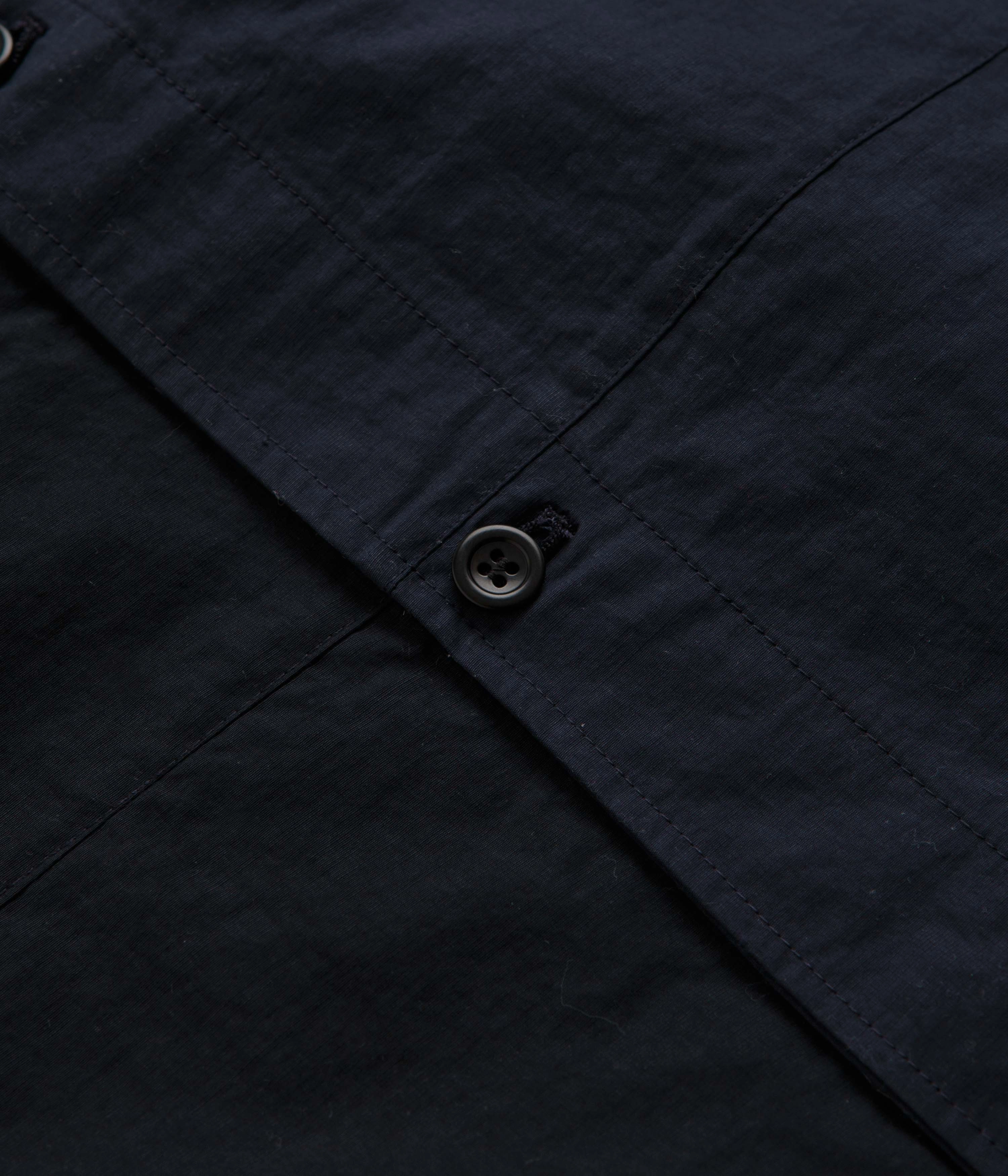Reinforced Hem Puncture Resistant Material Norse Projects Ulrik Wave Dye Overshirt - Dark Navy