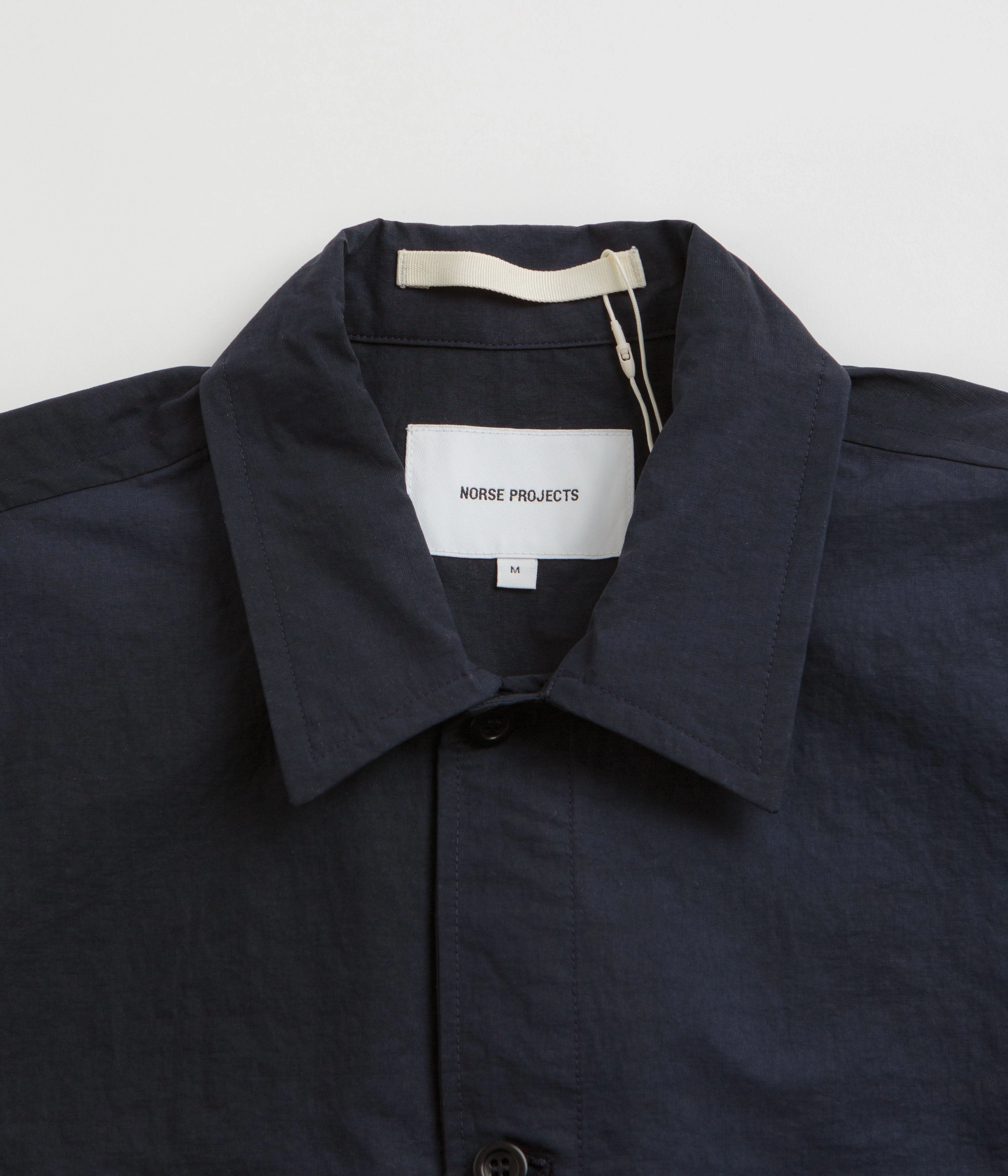 Norse Projects Ulrik Wave Dye Overshirt - Dark Navy Winter Shield