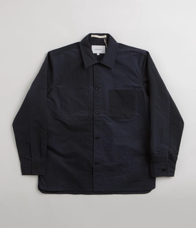 Norse Projects Ulrik Wave Dye Overshirt - Dark Navy Rugged Outer Shell Worth