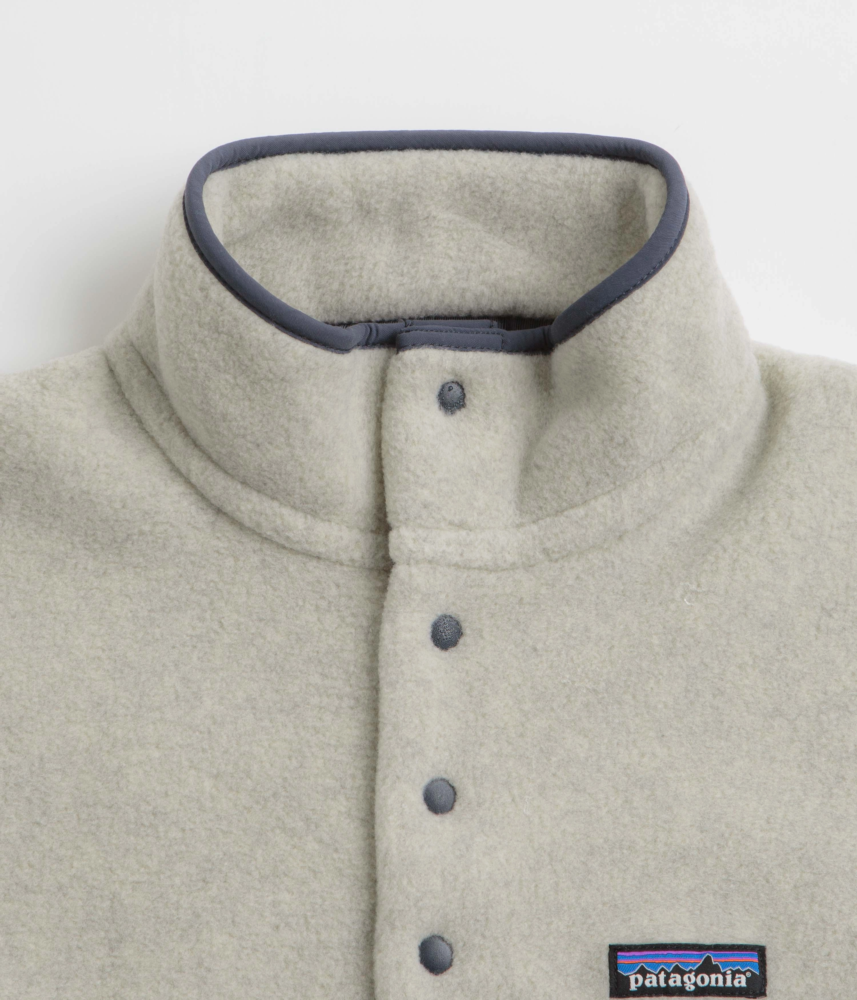 Patagonia Lightweight Synchilla Snap-T Fleece - Oatmeal Heather / Smolder Blue Quick Layer Active Layer