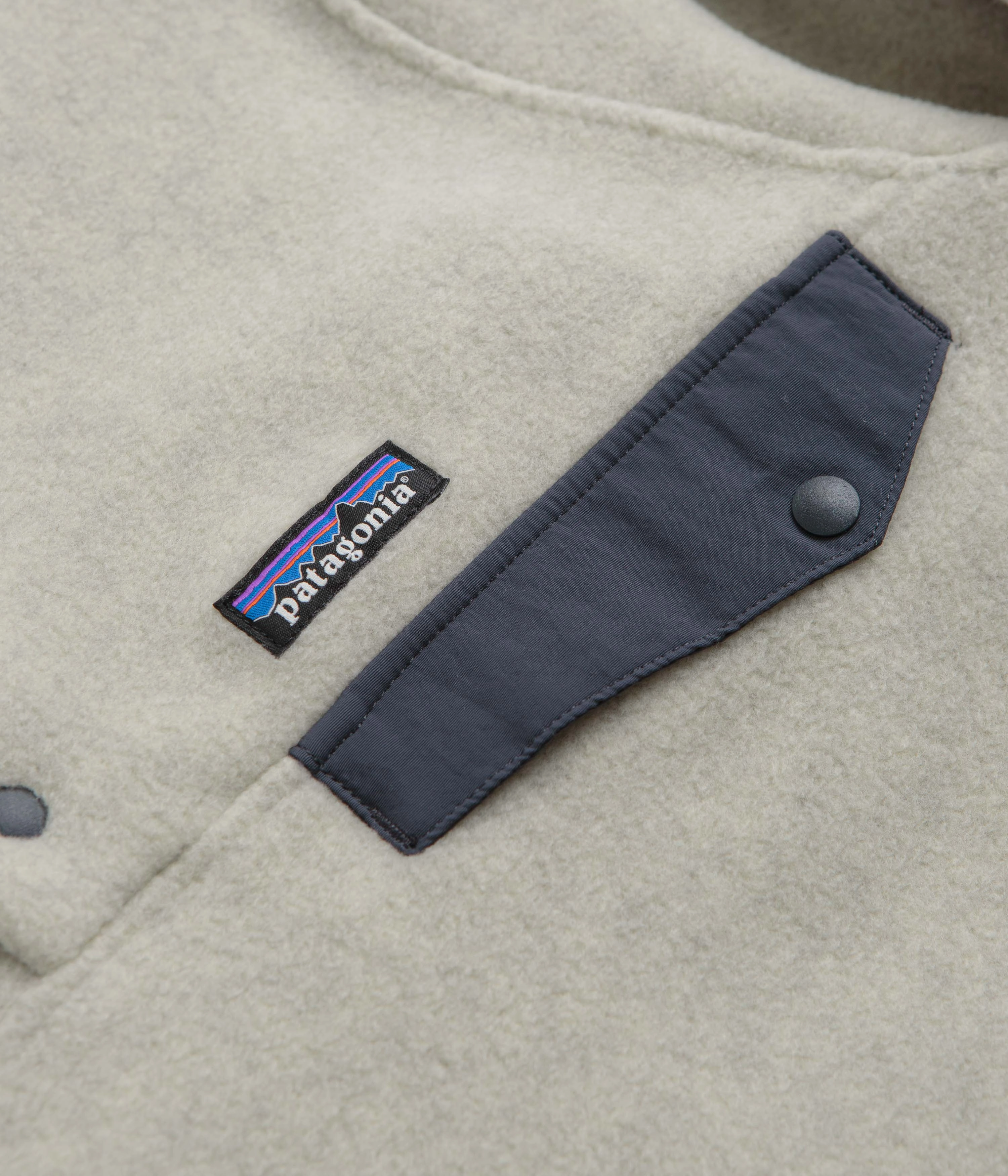 Work Layers Patagonia Lightweight Synchilla Snap-T Fleece - Oatmeal Heather / Smolder Blue