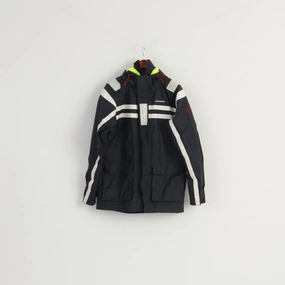 Stormberg Men S Jacket Navy  PU Coated Hooded Reflective Outdoor Zip Up Top Full Length Front Zipper ReflectiveDetailing