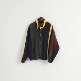 Weekend Wear Engineer Stratojac Men XL Jacket Vintage 90s Navy Bomber Full Zipper Classic Retro Top