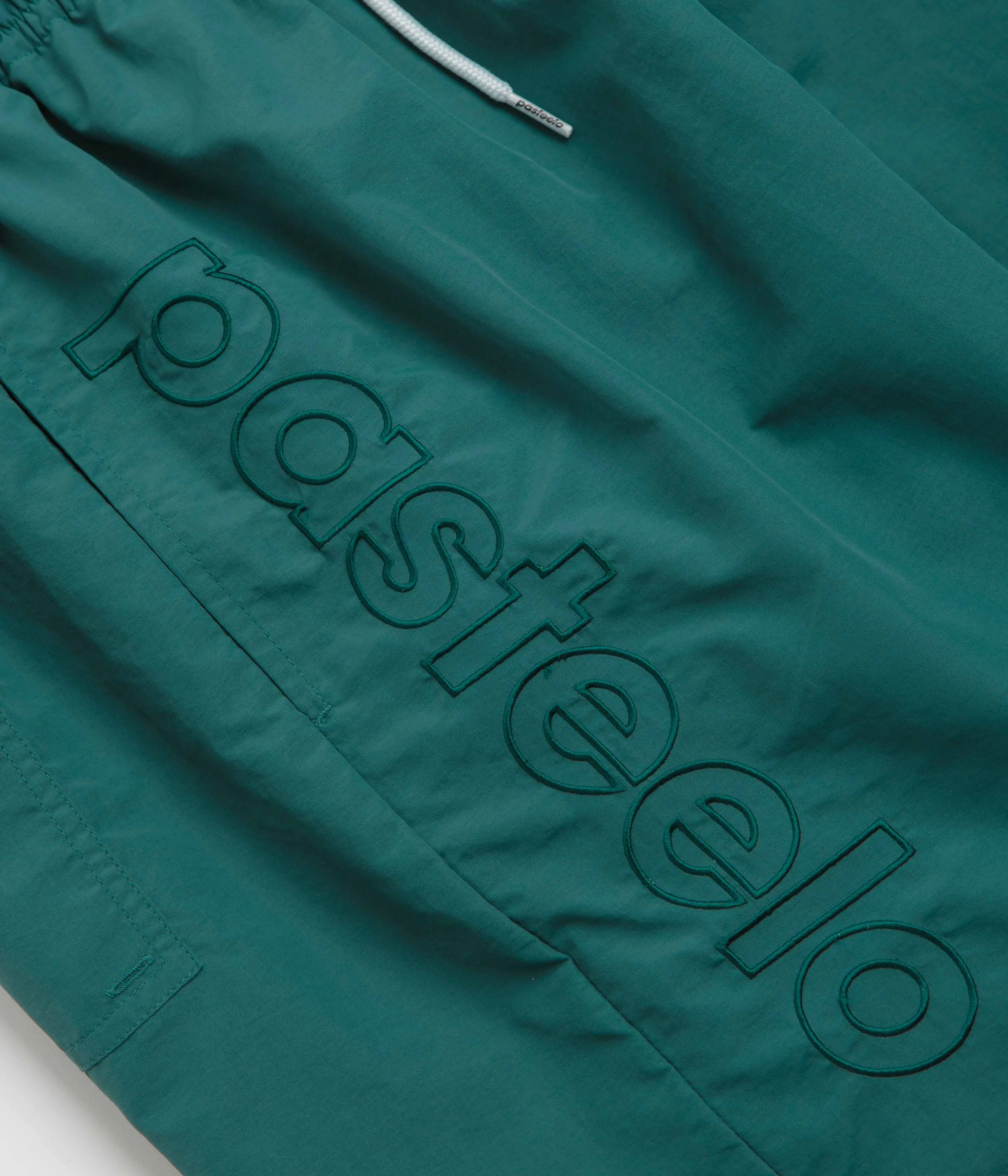 Lace trim FoldOverClosure Pasteelo Script Active Shorts - Dark Teal