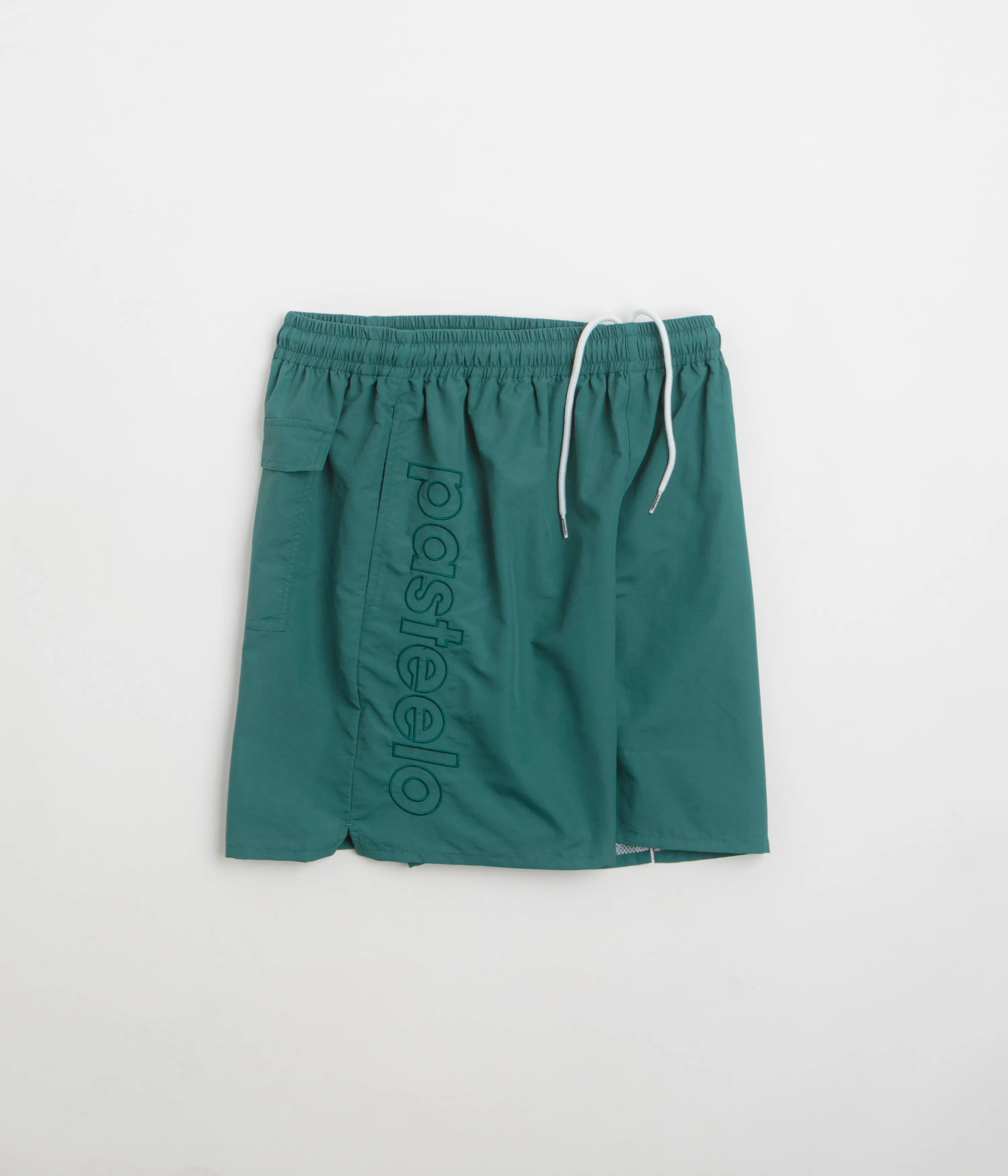 Anti-bacterial Street Chic Pasteelo Script Active Shorts - Dark Teal