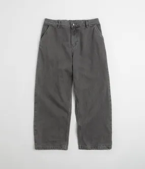 Articulated Knee Shape School Fit Poetic Collective Poet Denim Pants - Grey Wash