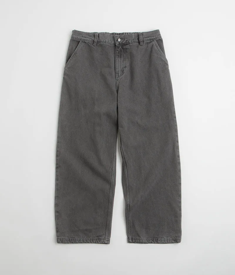 Articulated Knee Shape School Fit Poetic Collective Poet Denim Pants - Grey Wash