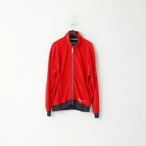 Gaastra Men XXL Fleece Top Red Full Zipper Pockt Casual Sport Sweatshirt Chic Layer product polka dot playfulness