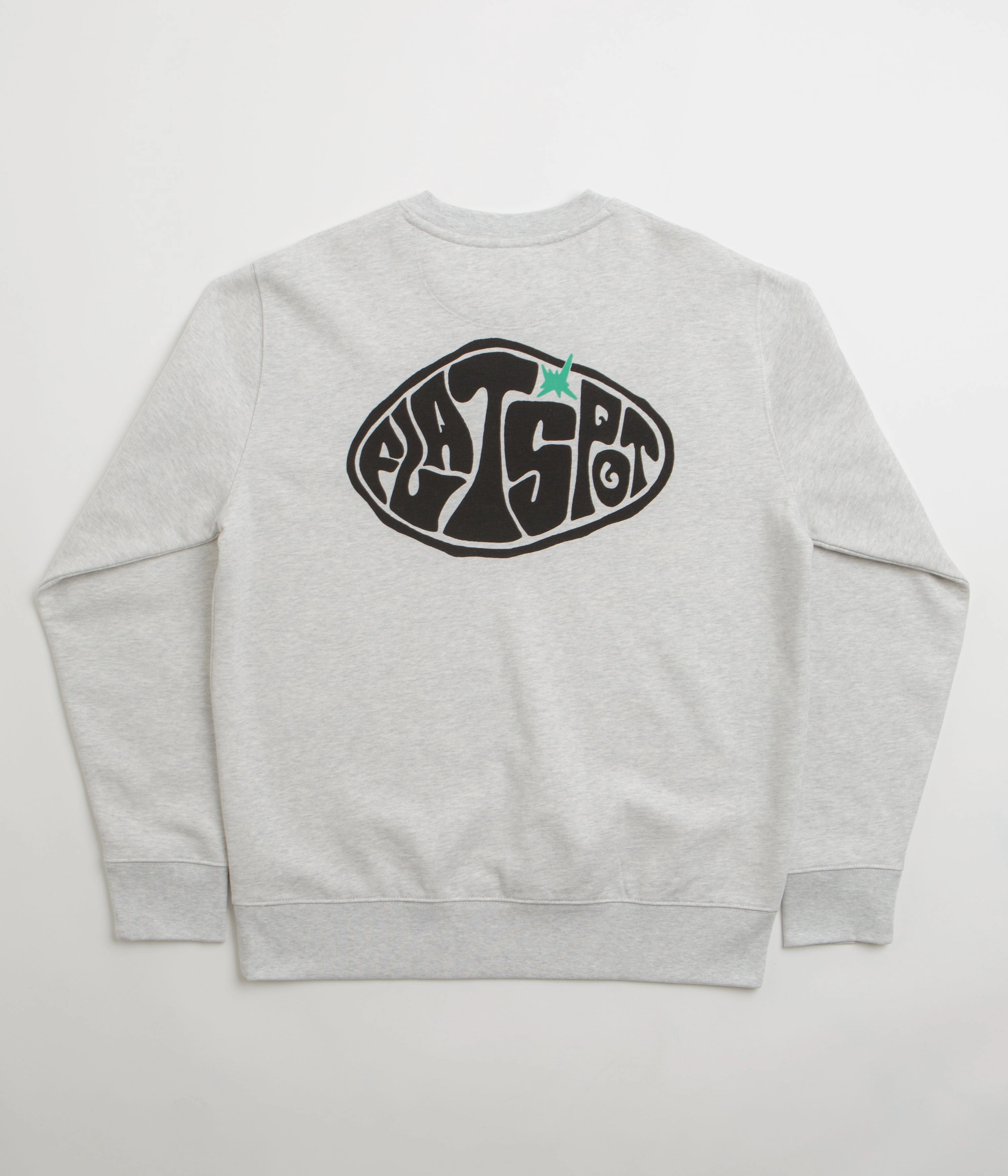 Fashionable Hoodie flatspot Hole Crewneck Sweatshirt - Cool Heather Grey