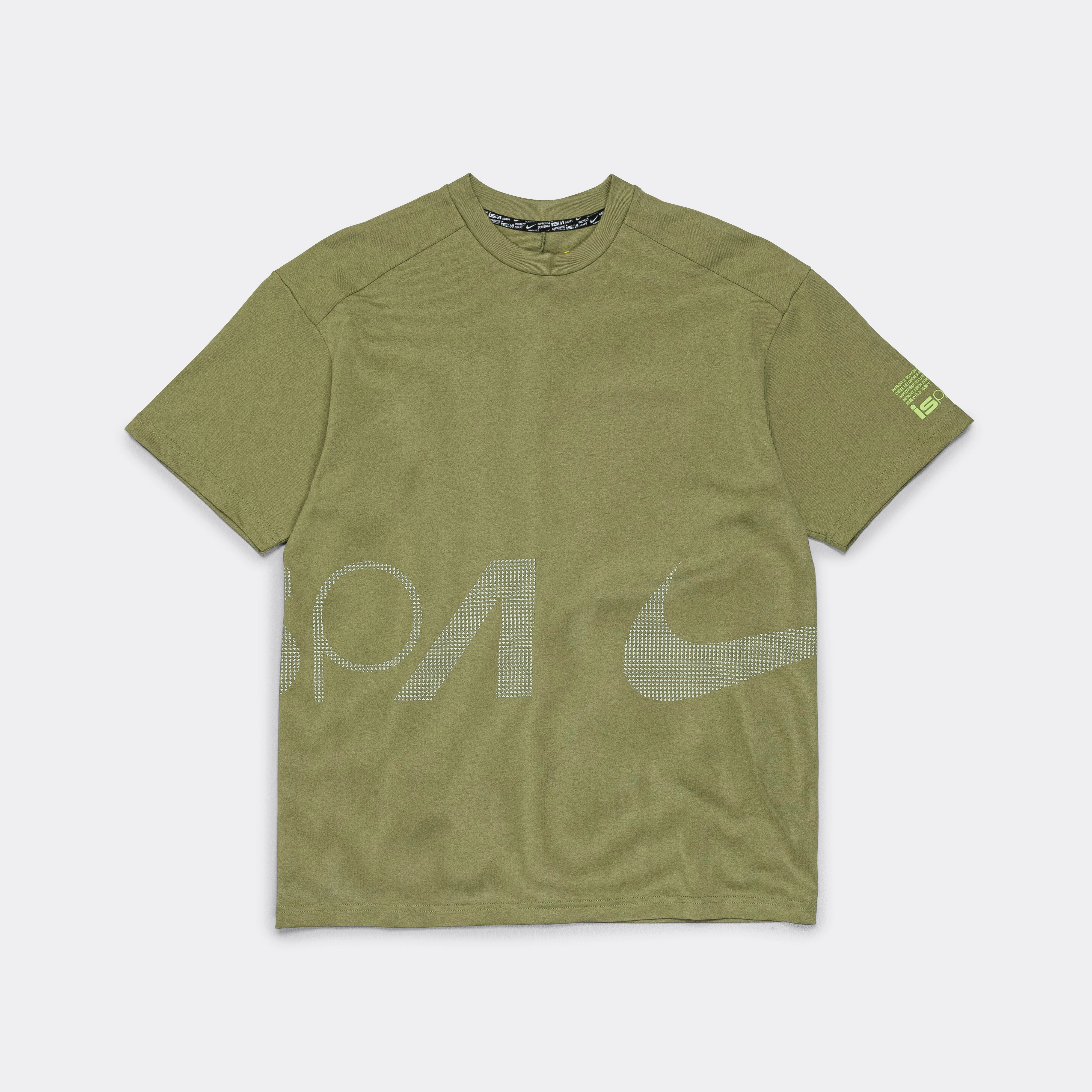 Durable Color Retention Lightweight Material ISPA SS Tee - Alligator/Ghost Green